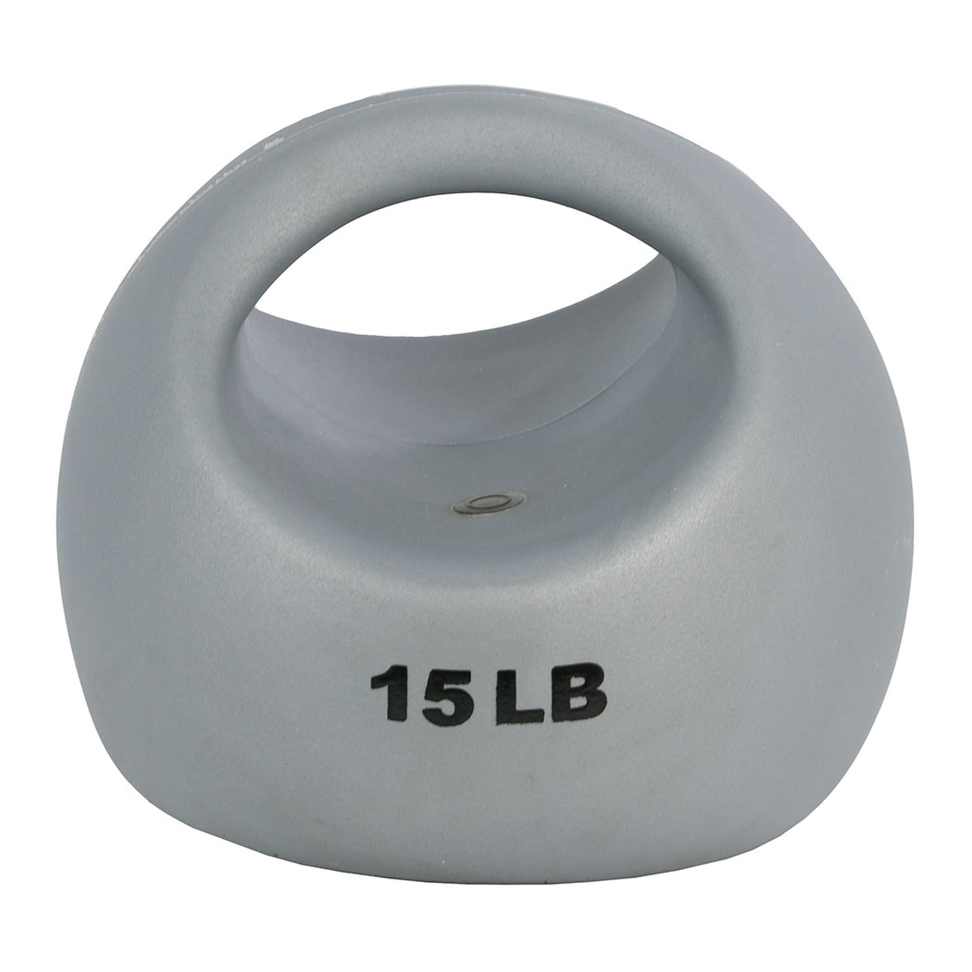 CanDo® One Handle Medicine Ball - 15 lbs, Silver (Per Each)