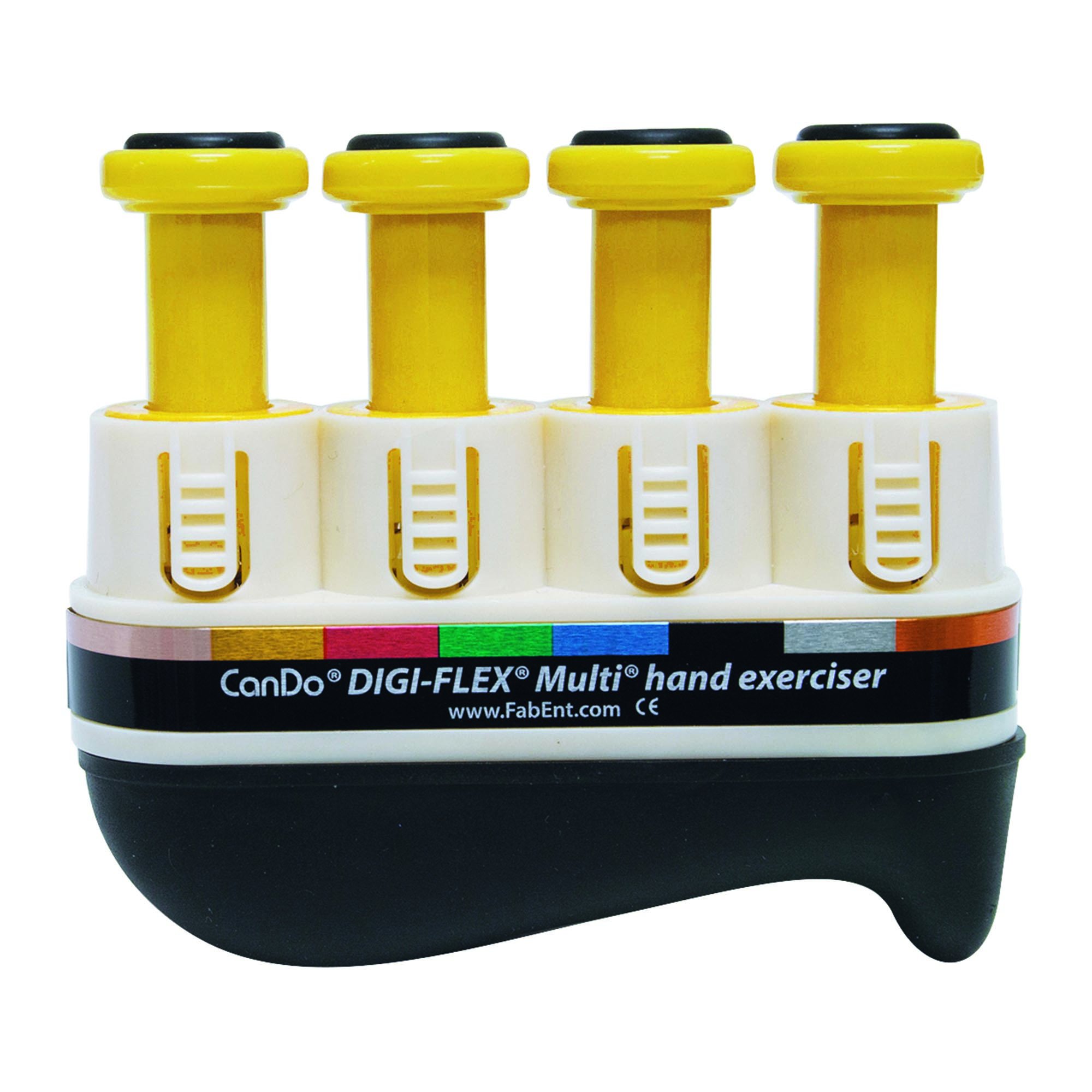 CanDo® Digi-Flex® Multi® Hand and Finger Exerciser Basic Starter Pack - X-Light Resistance, Yellow (Per Pack)