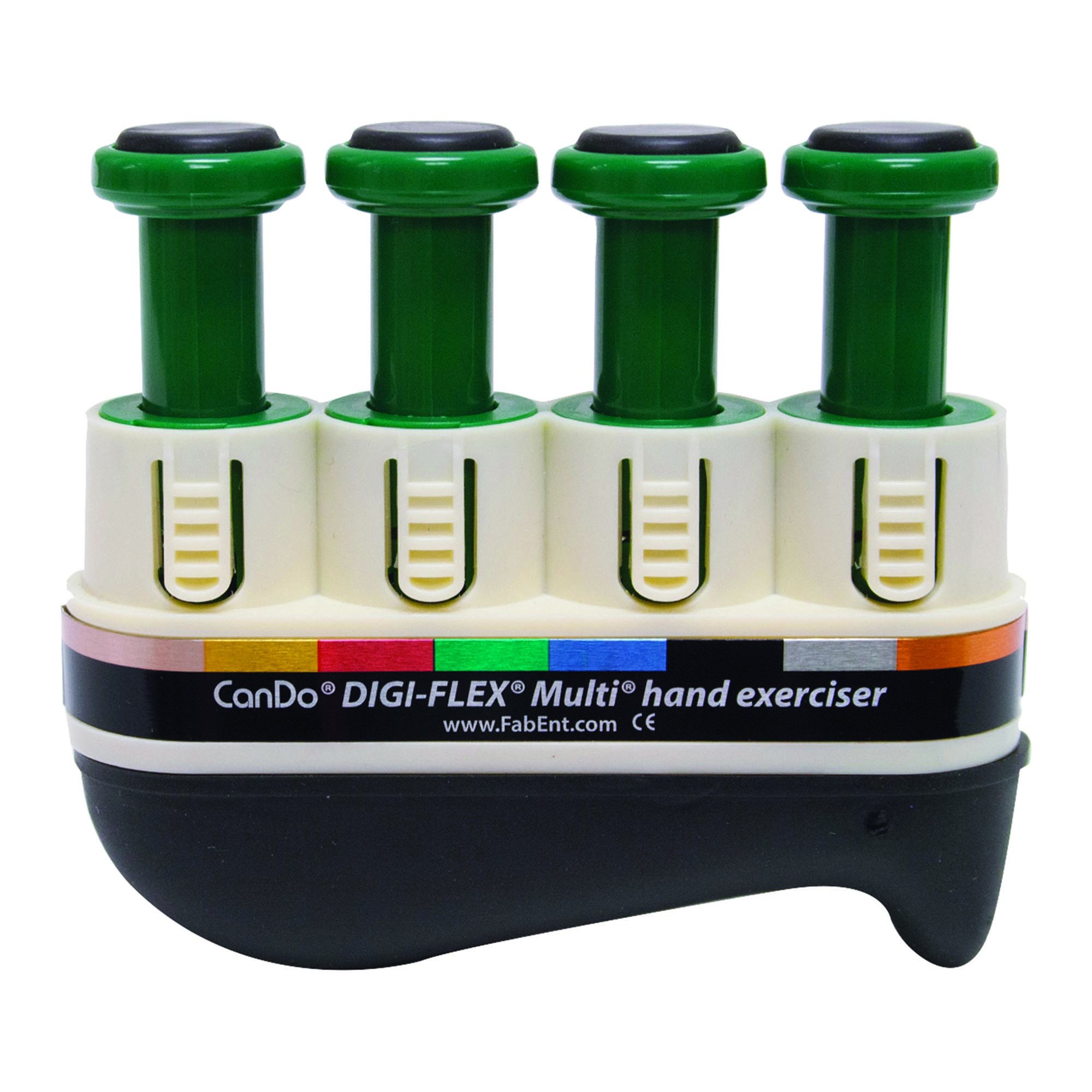 CanDo® Digi-Flex® Multi® Hand and Finger Exerciser Basic Starter Pack - Medium Resistance, Green (Per Pack)