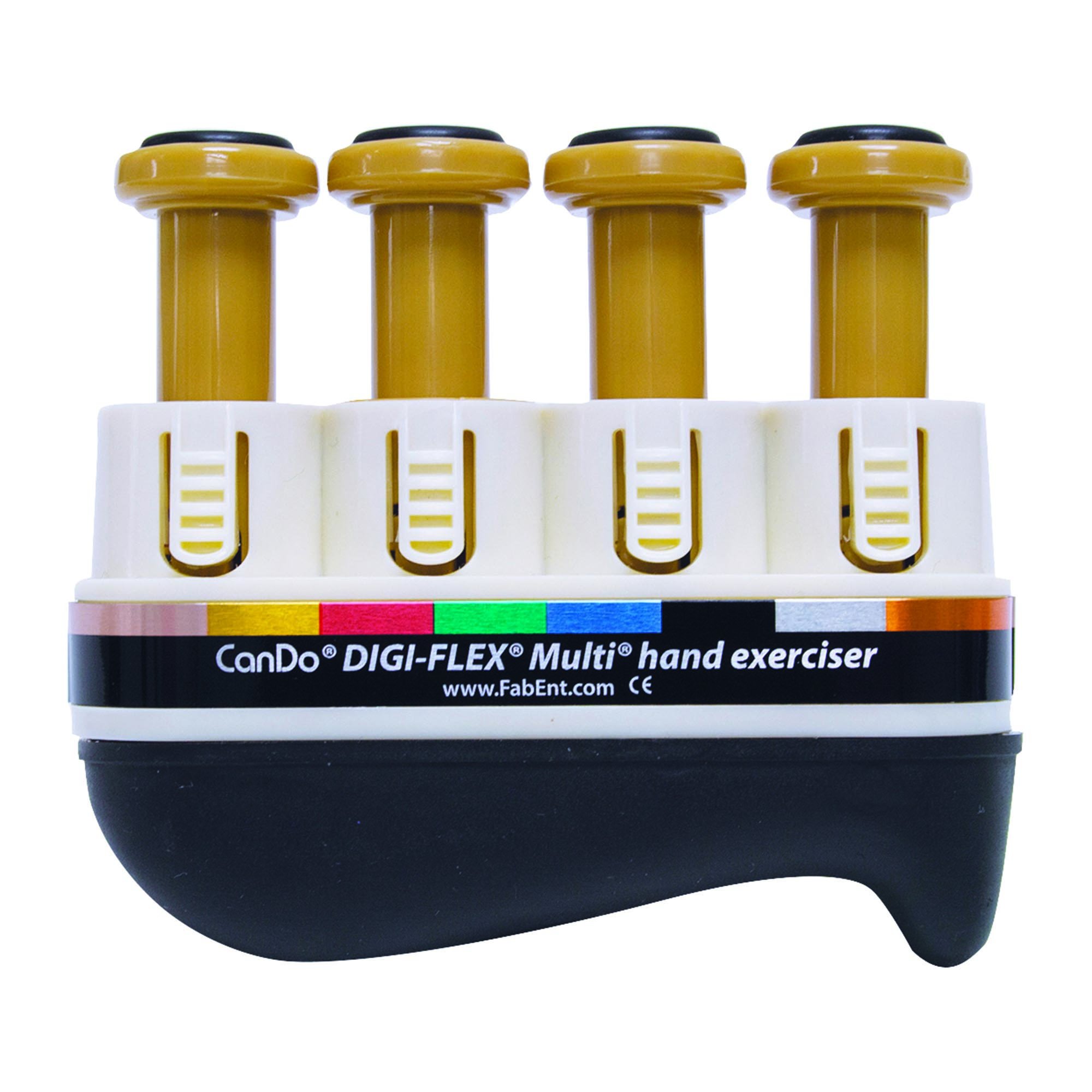 CanDo® Digi-Flex® Multi® Hand and Finger Exerciser Basic Starter Pack - XXX-Heavy Resistance, Gold (Per Pack)