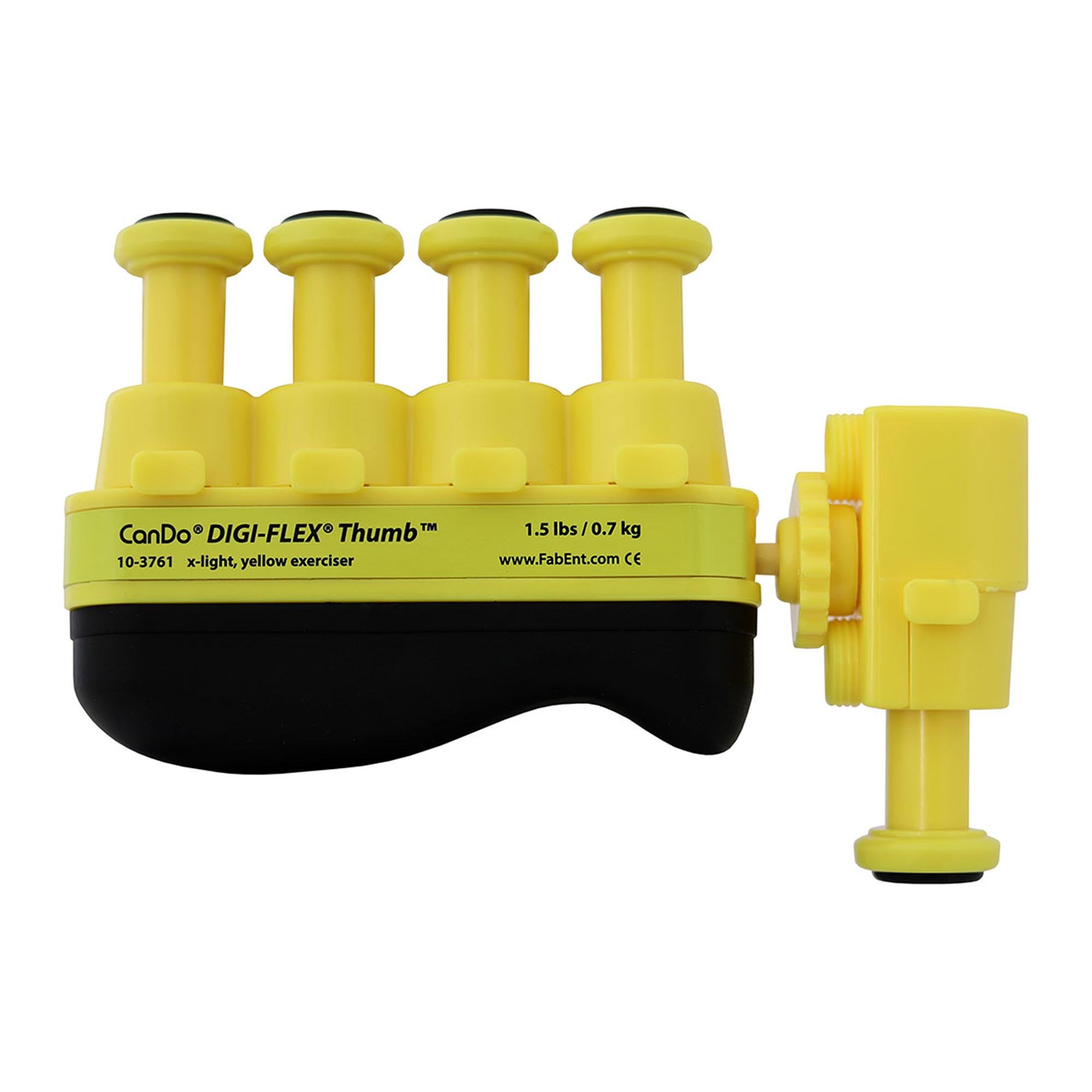 CanDo® Digi-Flex® Thumb™ Hand and Finger Exerciser - X-Light Resistance, Yellow (Per Each)