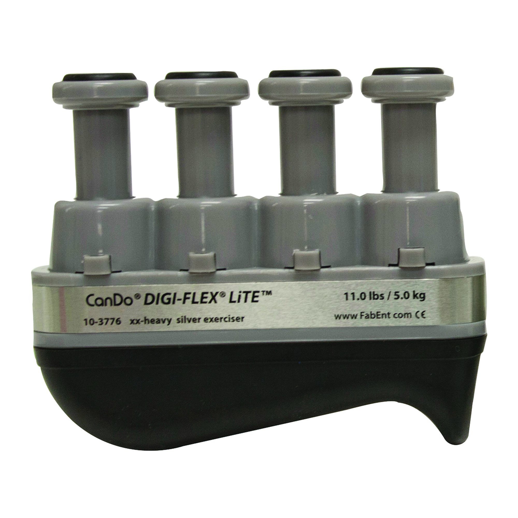 CanDo® Digi-Flex® LiTE® Hand and Finger Exerciser - XX-Heavy Resistance, Silver (Per Each)