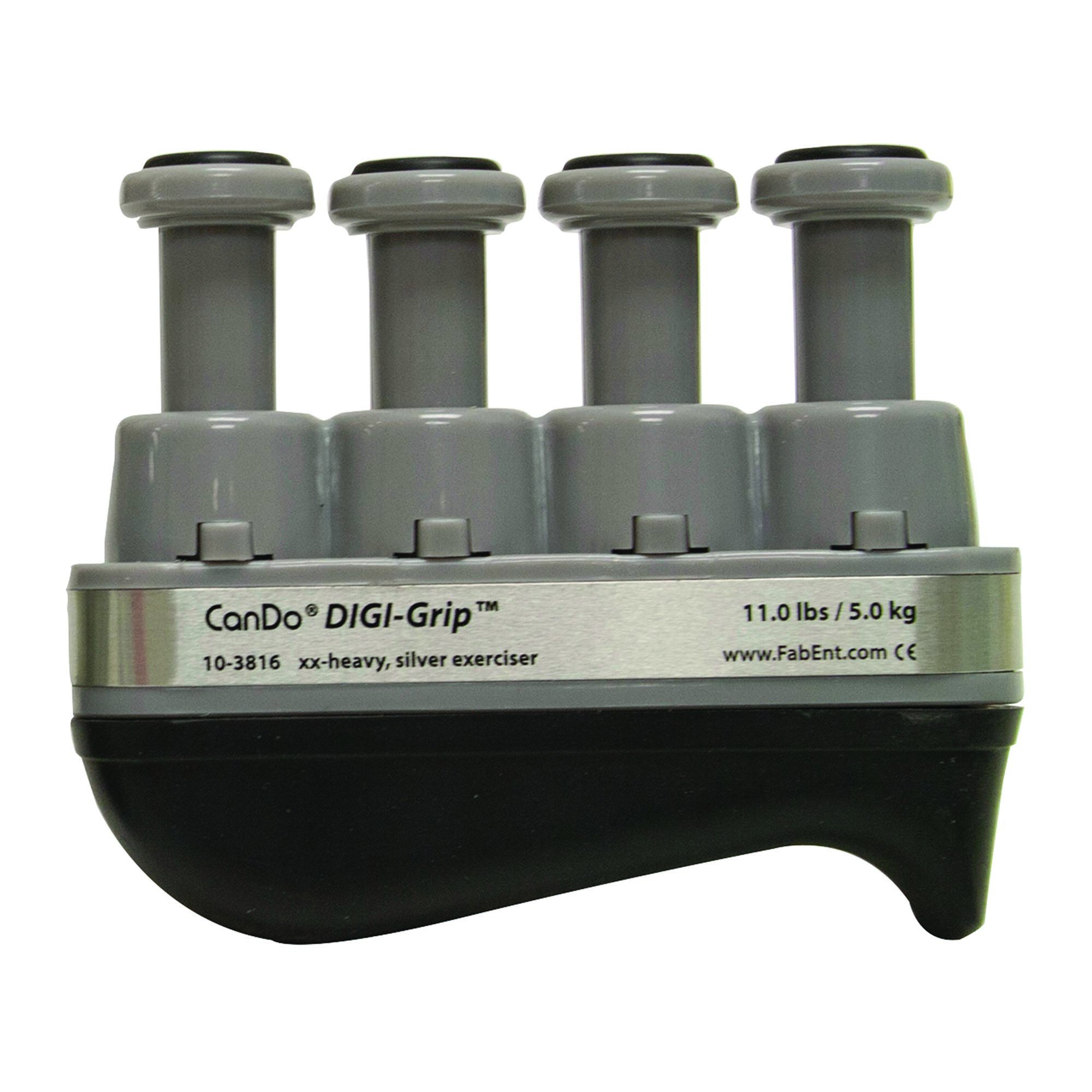 CanDo® Digi-Grip™ Hand and Finger Exerciser - XX-Heavy Resistance, Silver (Per Each)