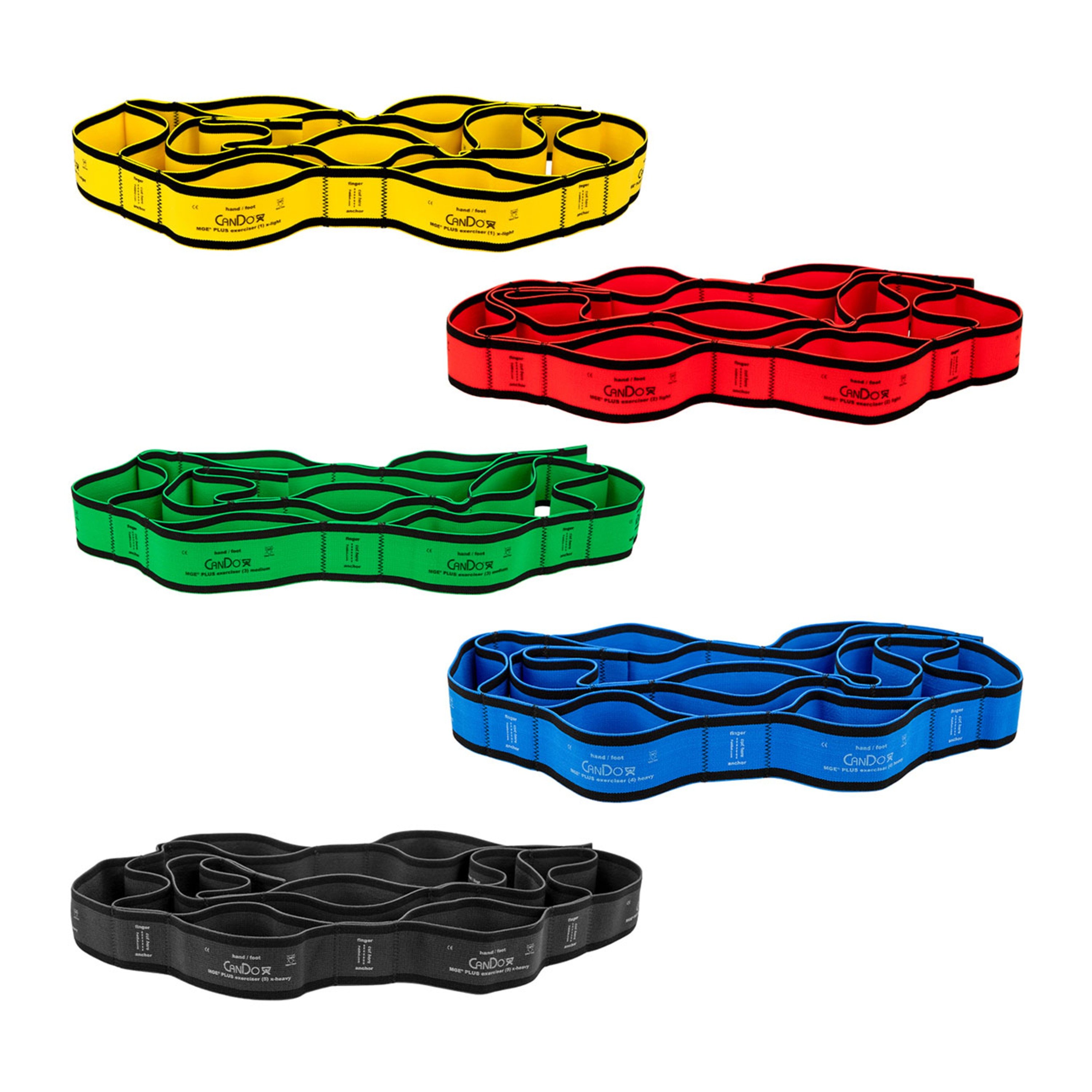 CanDo® MGE® Multi-Grip™ Plus Exerciser, 6' L - 5-Piece Set (Per Set)