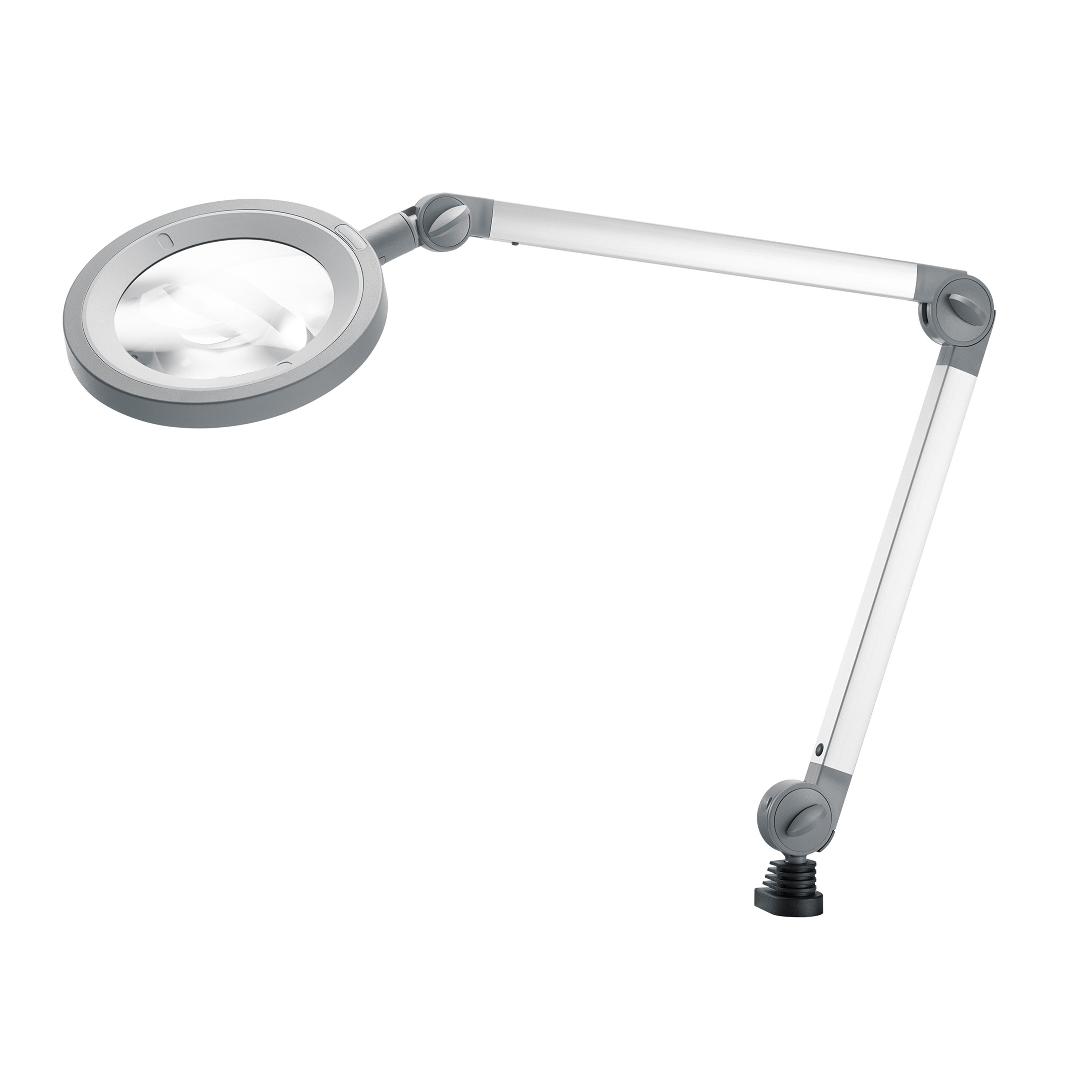 MLD LED Magnifier Light 31 Double Arm Table Clamp Mounted