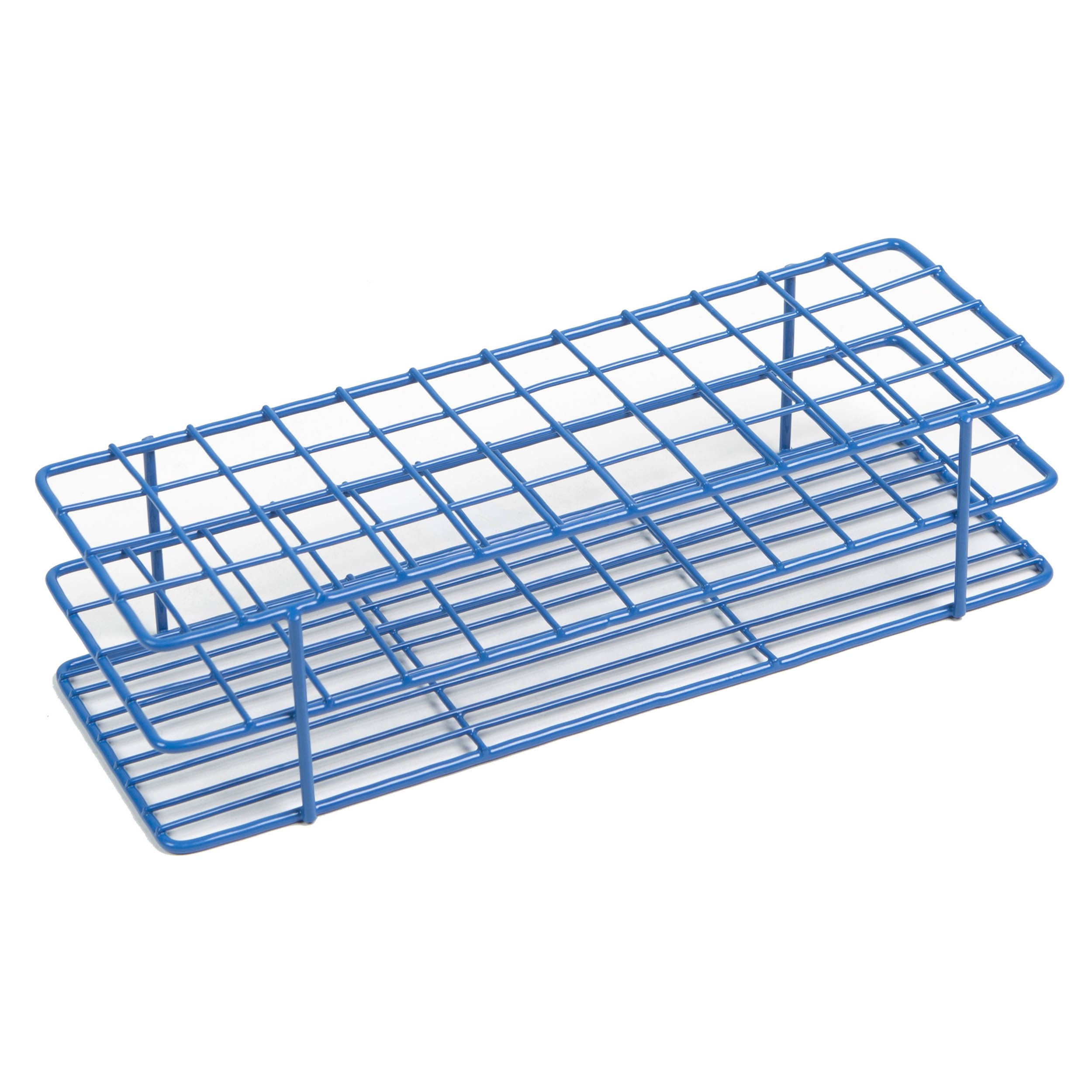 Coated Wire Rack - Fits 13-16mm Tubes, 48-Well, Blue