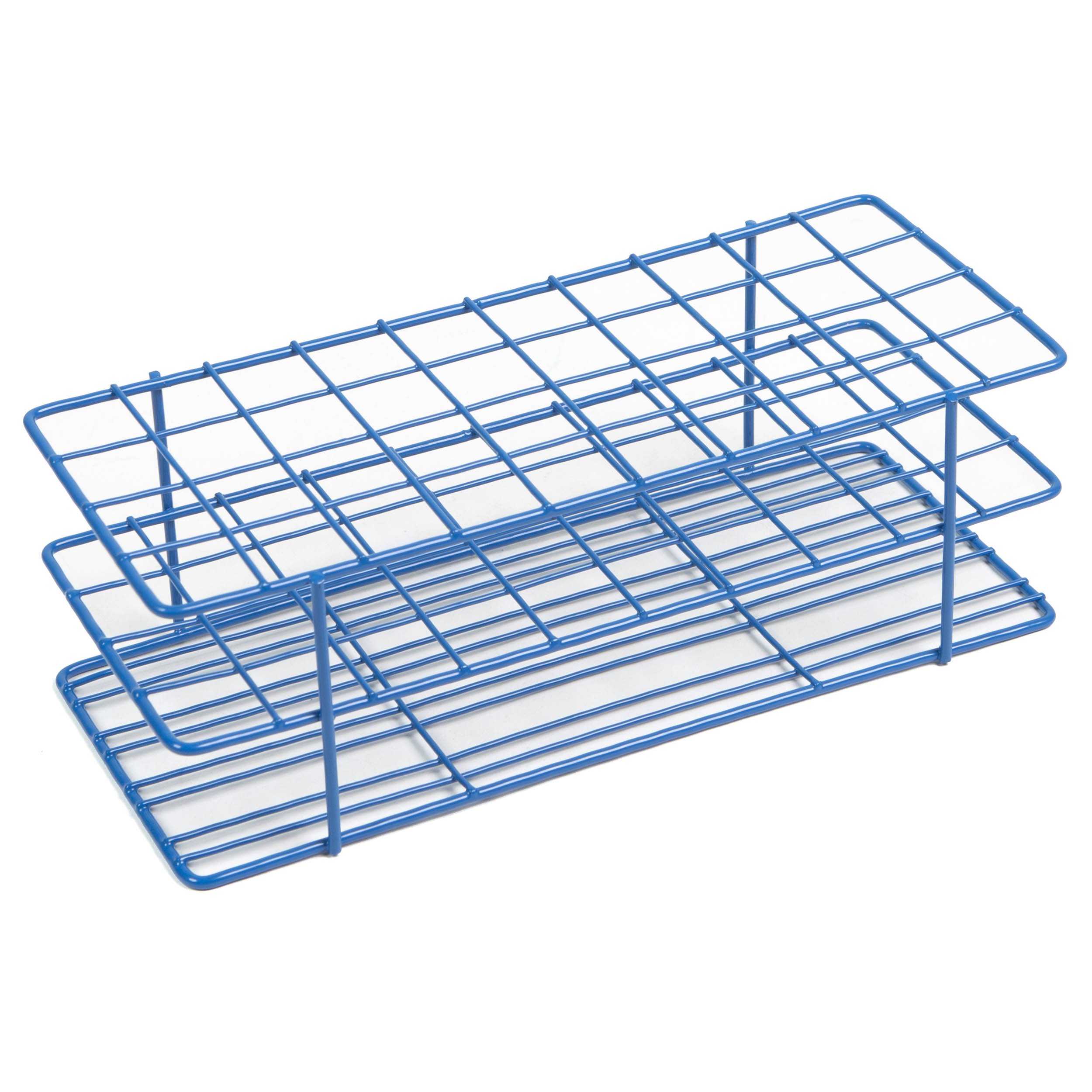 Coated Wire Rack - Fits 16-20mm Tubes, 40-Well, Blue