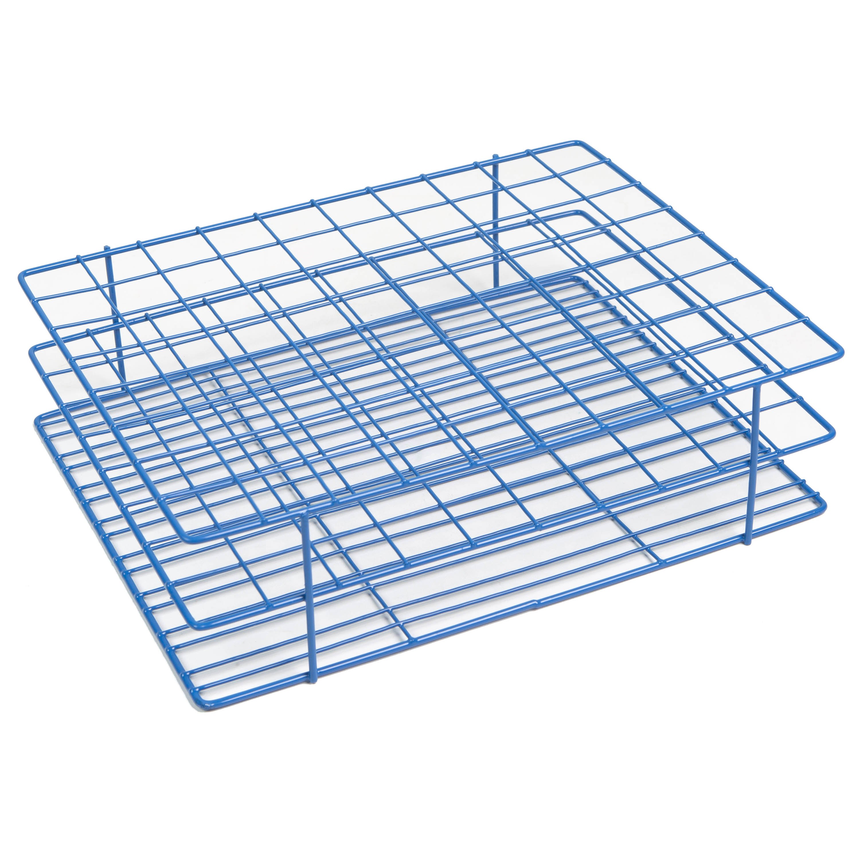 Coated Wire Rack - Fits 20-25mm Tubes, 80-Well, Blue