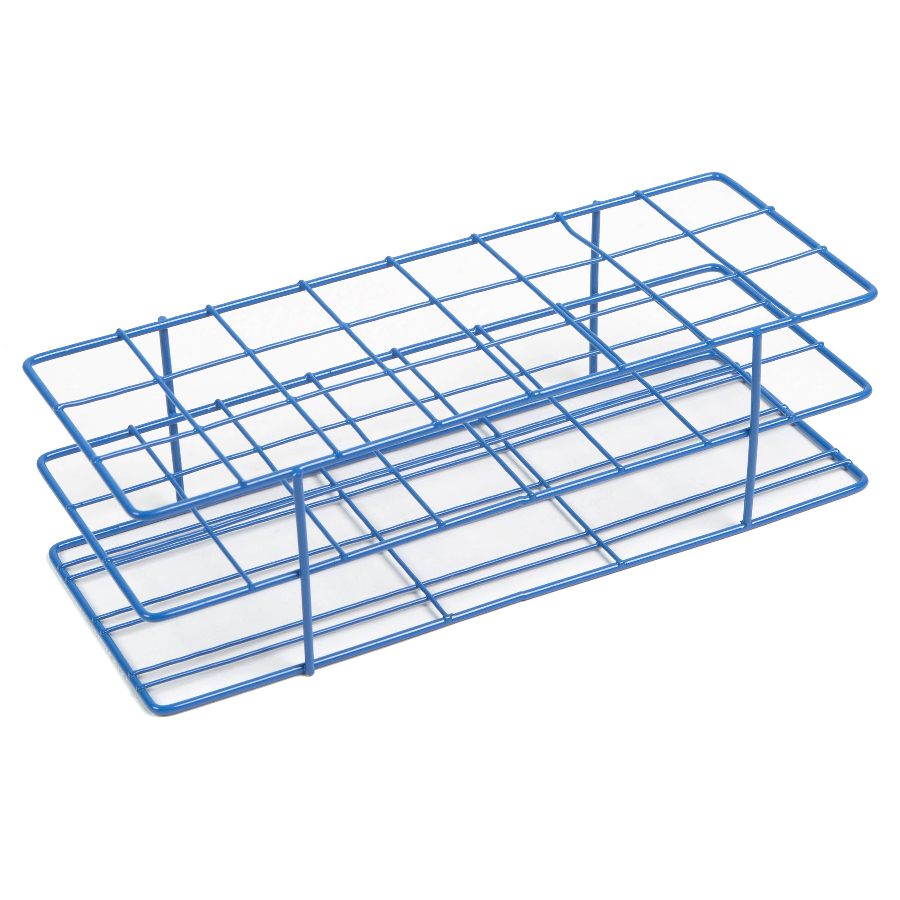 Coated Wire Rack - Fits 20-25mm Tubes, 24-Well, Blue