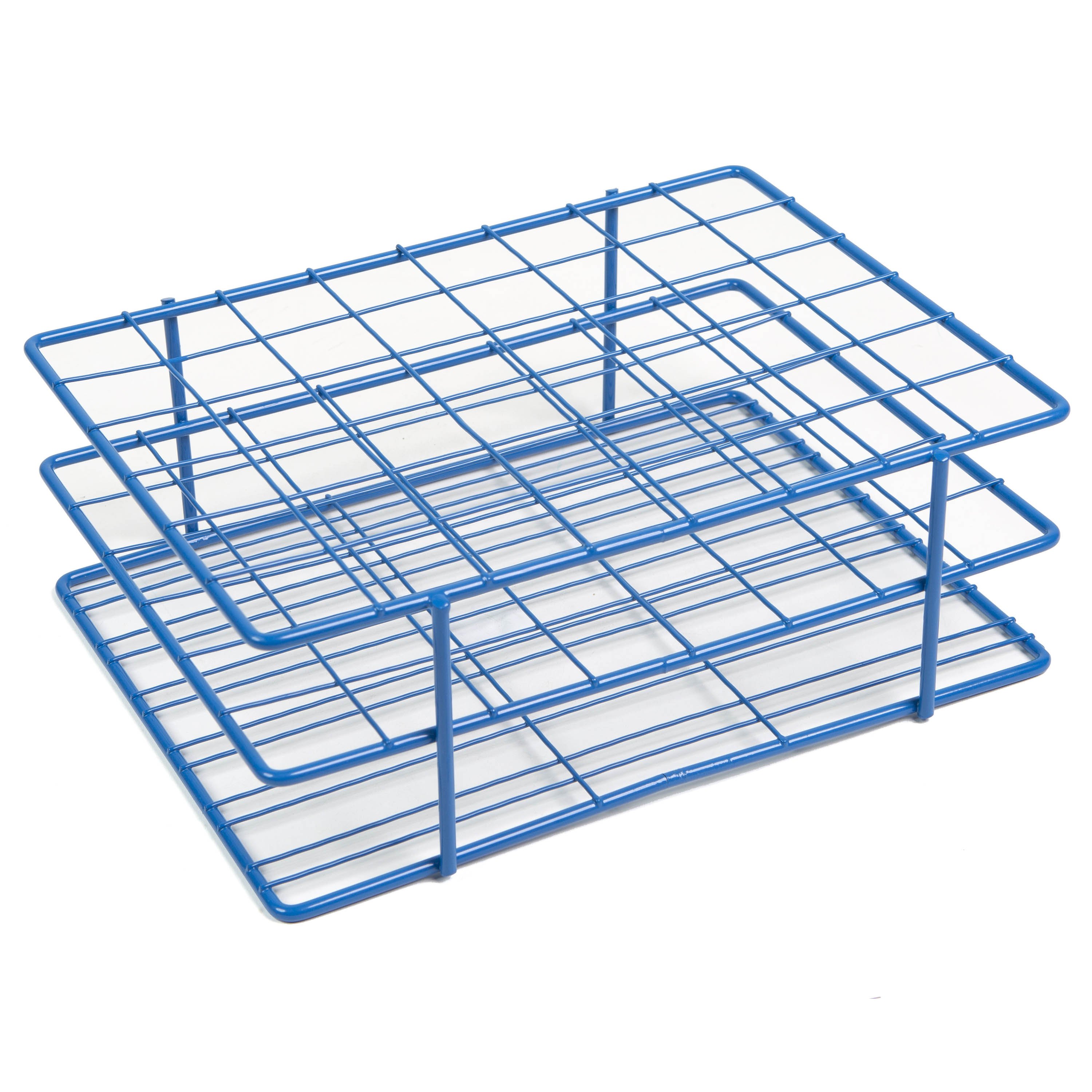 Coated Wire Rack - Fits 25-30mm 50mL Tubes, 48-Well, Blue