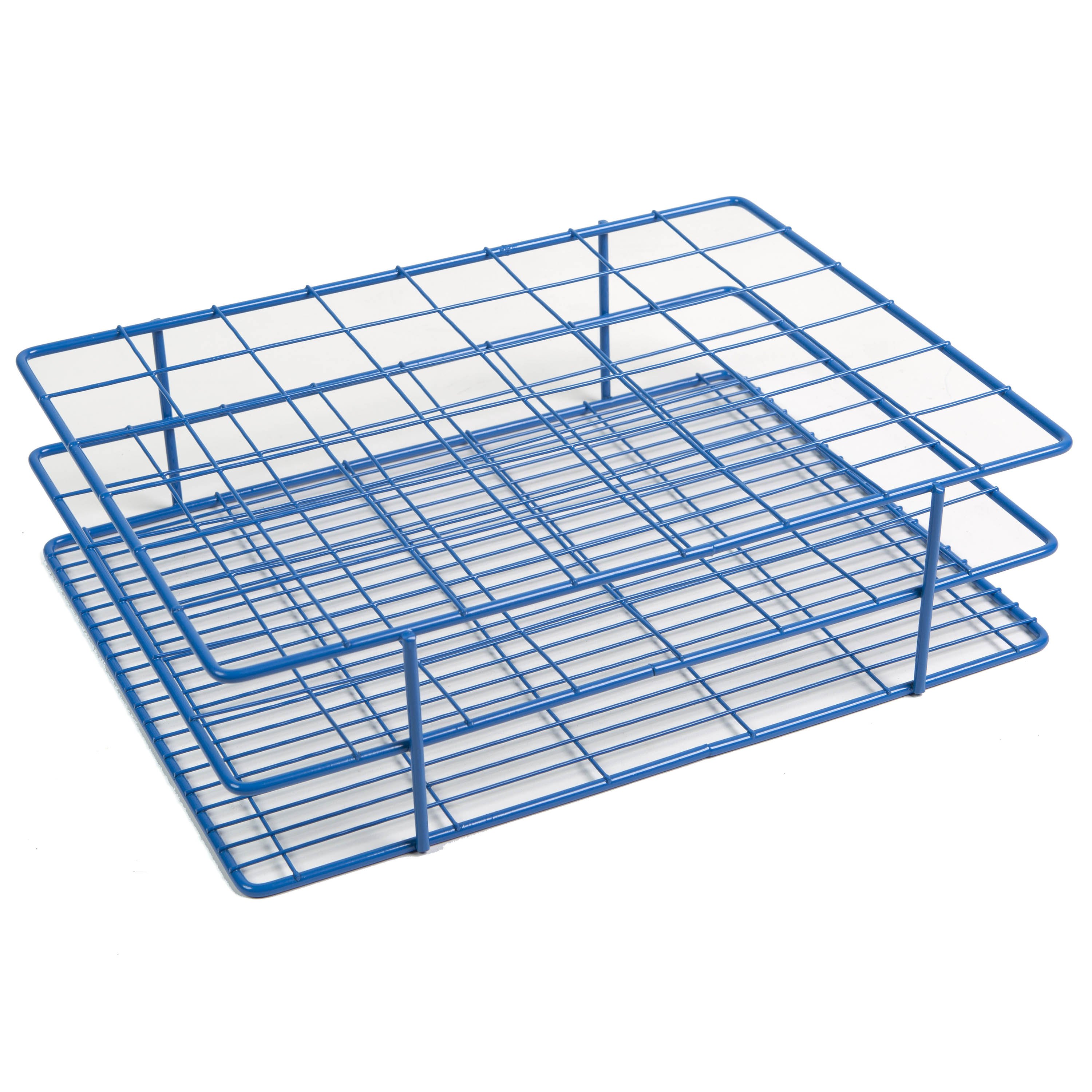 Coated Wire Rack - Fits 30-40mm Tubes, 48-Well, Blue