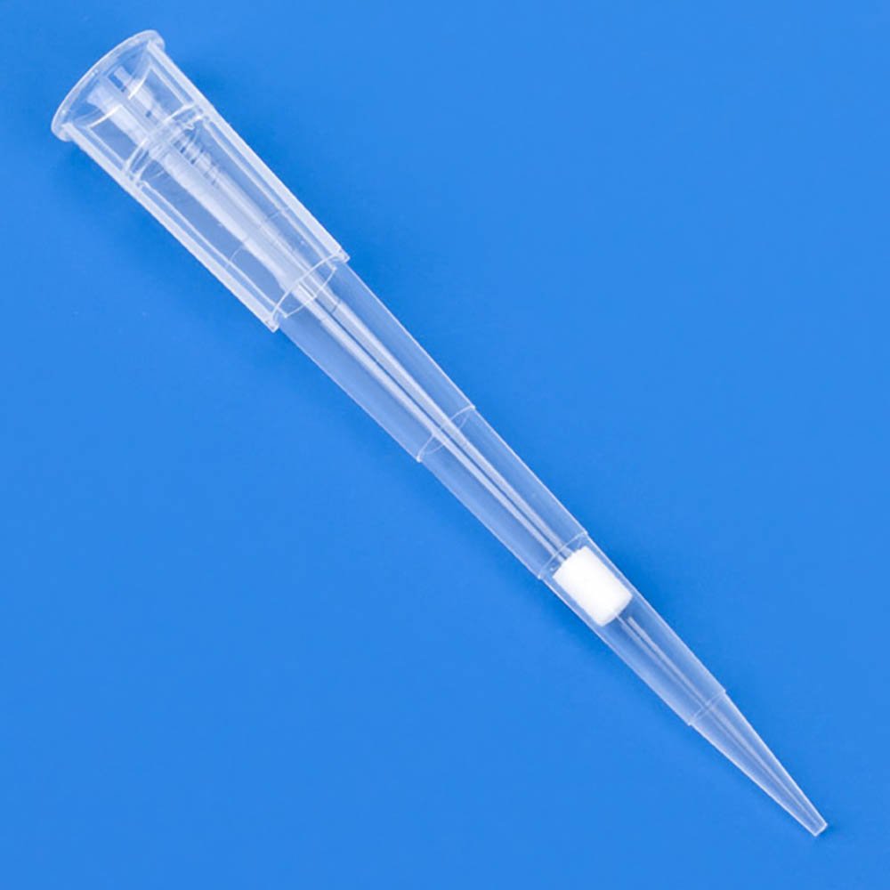 1uL-20uL Certified Universal Low Retention Graduated Filter Pipette Tip - Natural, Sterile, 54mm, Box of 960 (96 Tips/Rack, 10 Racks/Box)