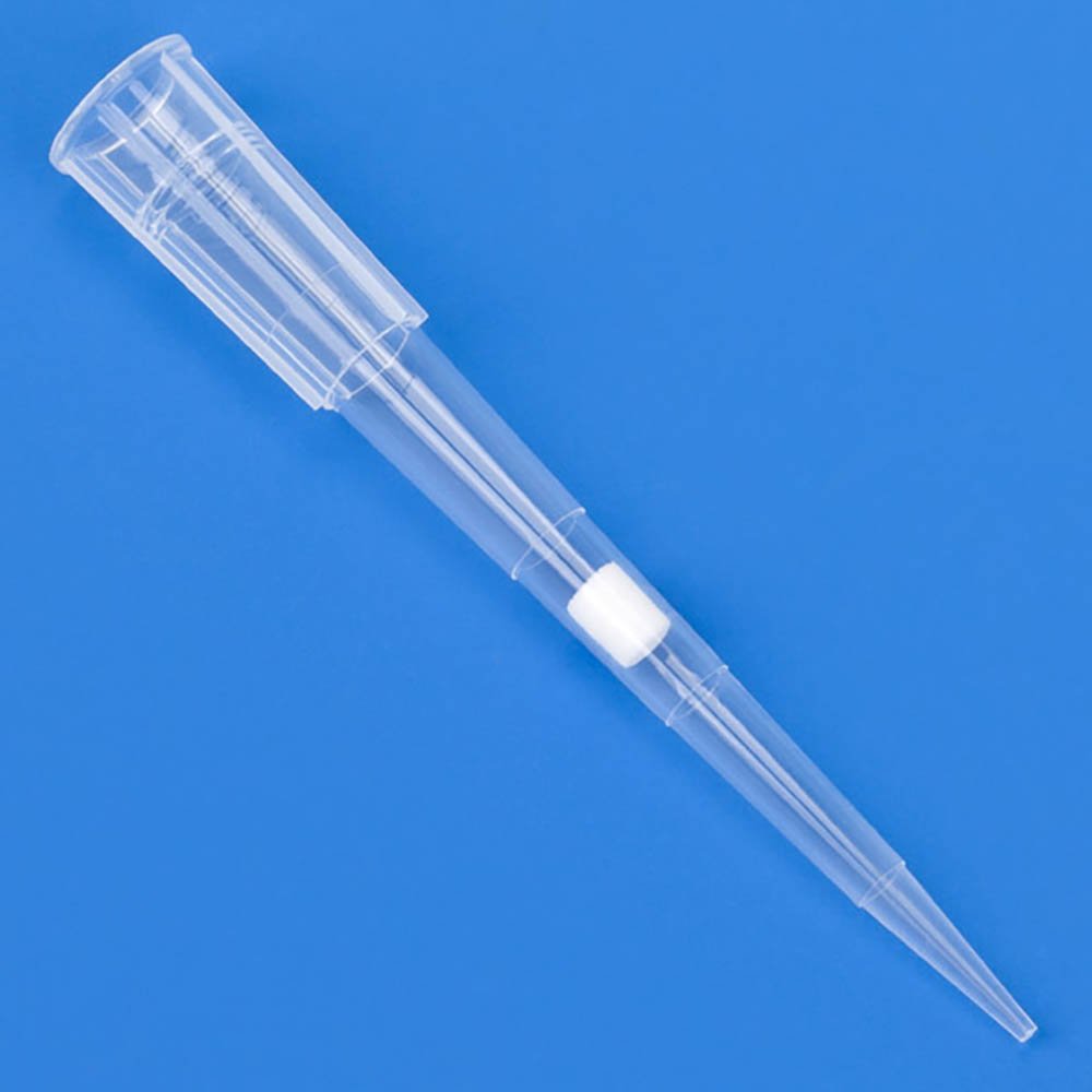 1uL-50uL Certified Universal Low Retention Graduated Filter Pipette Tip - Natural, Sterile, 54mm, Box of 960 (96 Tips/Rack, 10 Racks/Box)