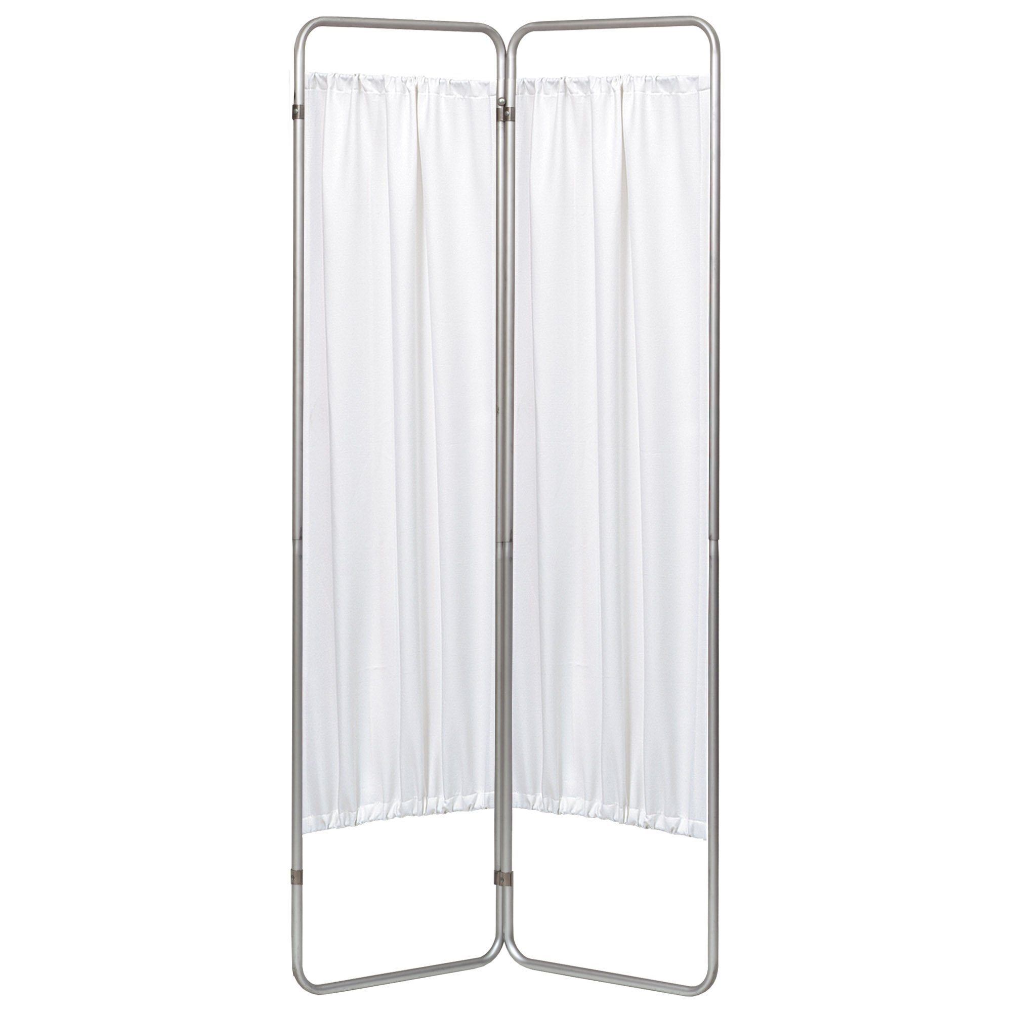 Economy 2 Section Folding Privacy Screen - White Vinyl Screen Panel