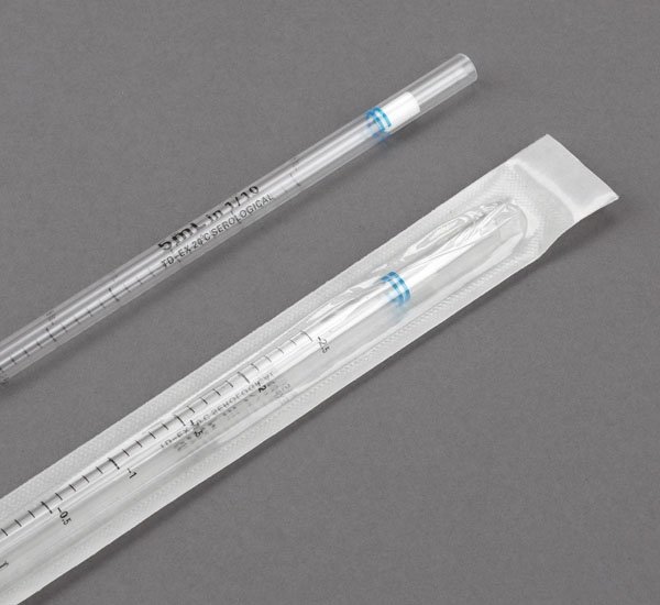 5mL Serological Pipette PS Standard Tip - 342mm - Sterile - Individually Wrapped (Pack of 250)