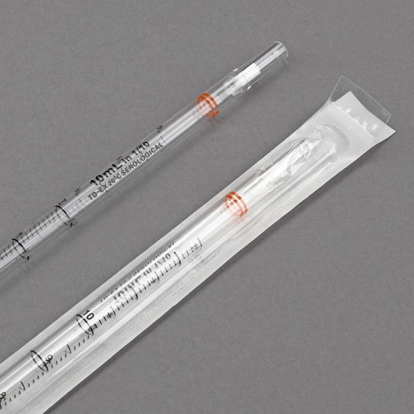 10mL Serological Pipette PS Standard Tip - 345mm - Sterile - Individually Wrapped (Pack of 200)