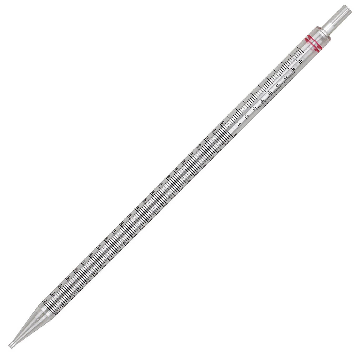 25mL Red Striped PS UniPlast Serological Pipette by Globe Scientific