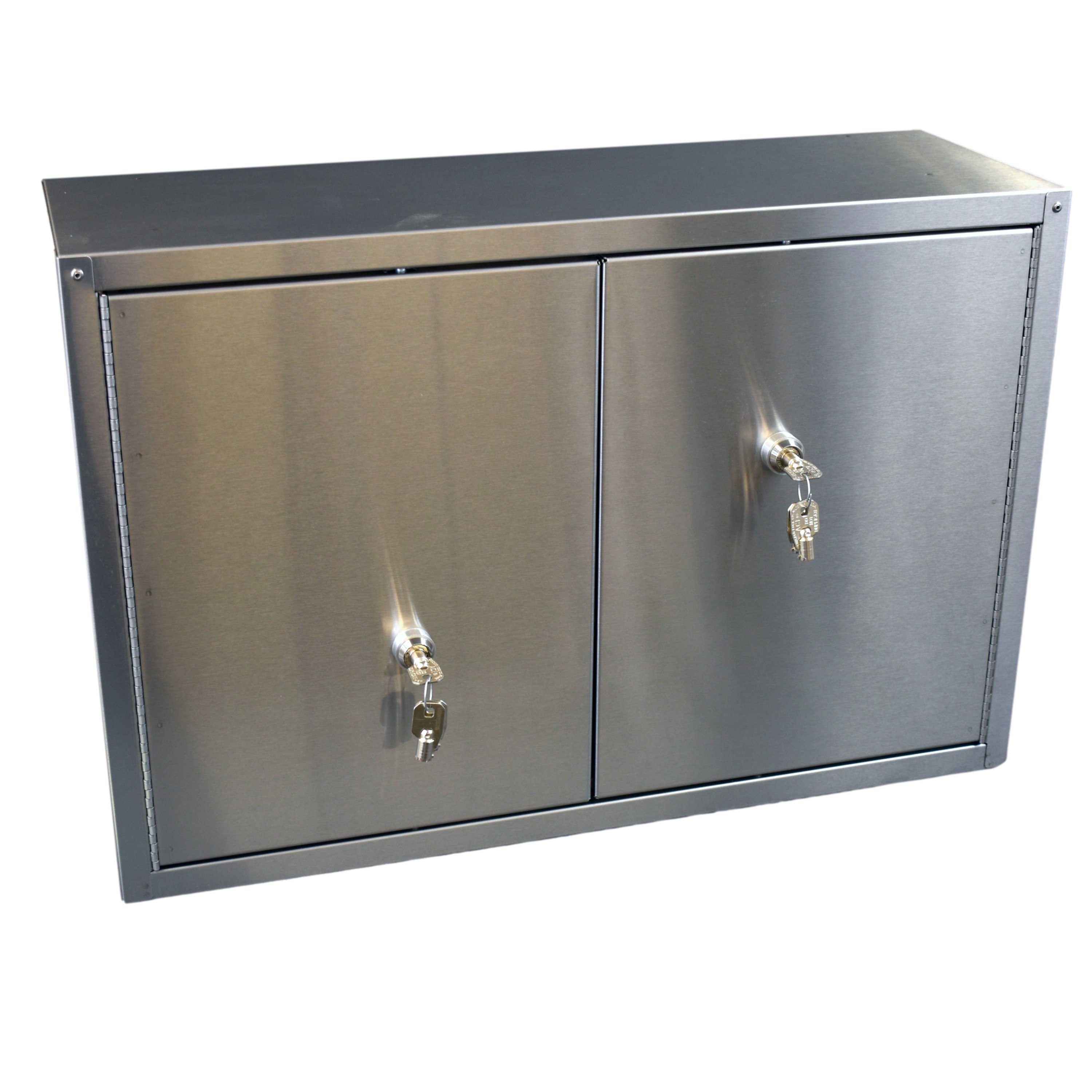 金属製キャビネット　Industrial Doctors Cabinet OmniMed 181719 Stainless Steel Twin Door Narcotics Cabinet