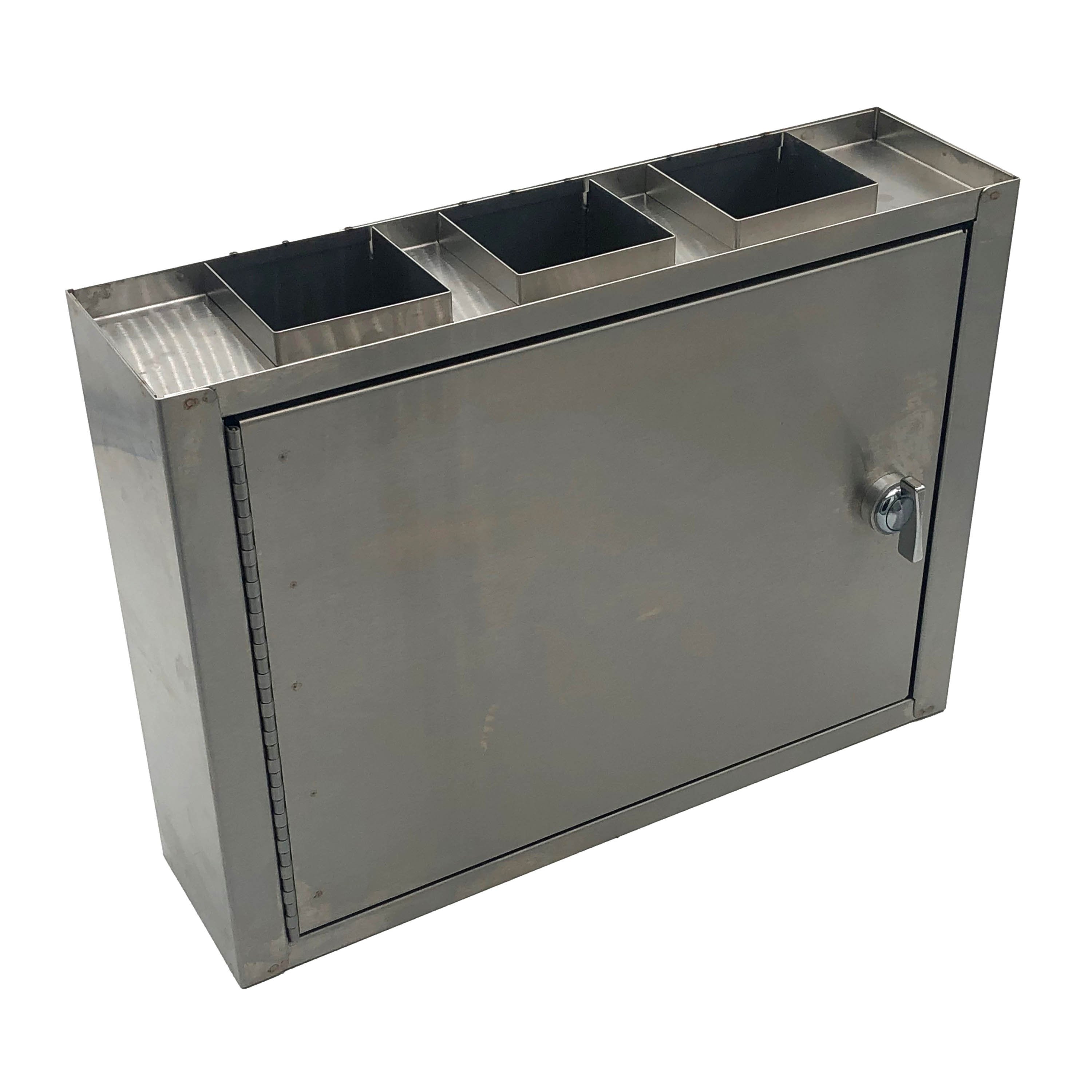 OmniMed 181790T Stainless Steel Specimen Dropbox Cabinet with