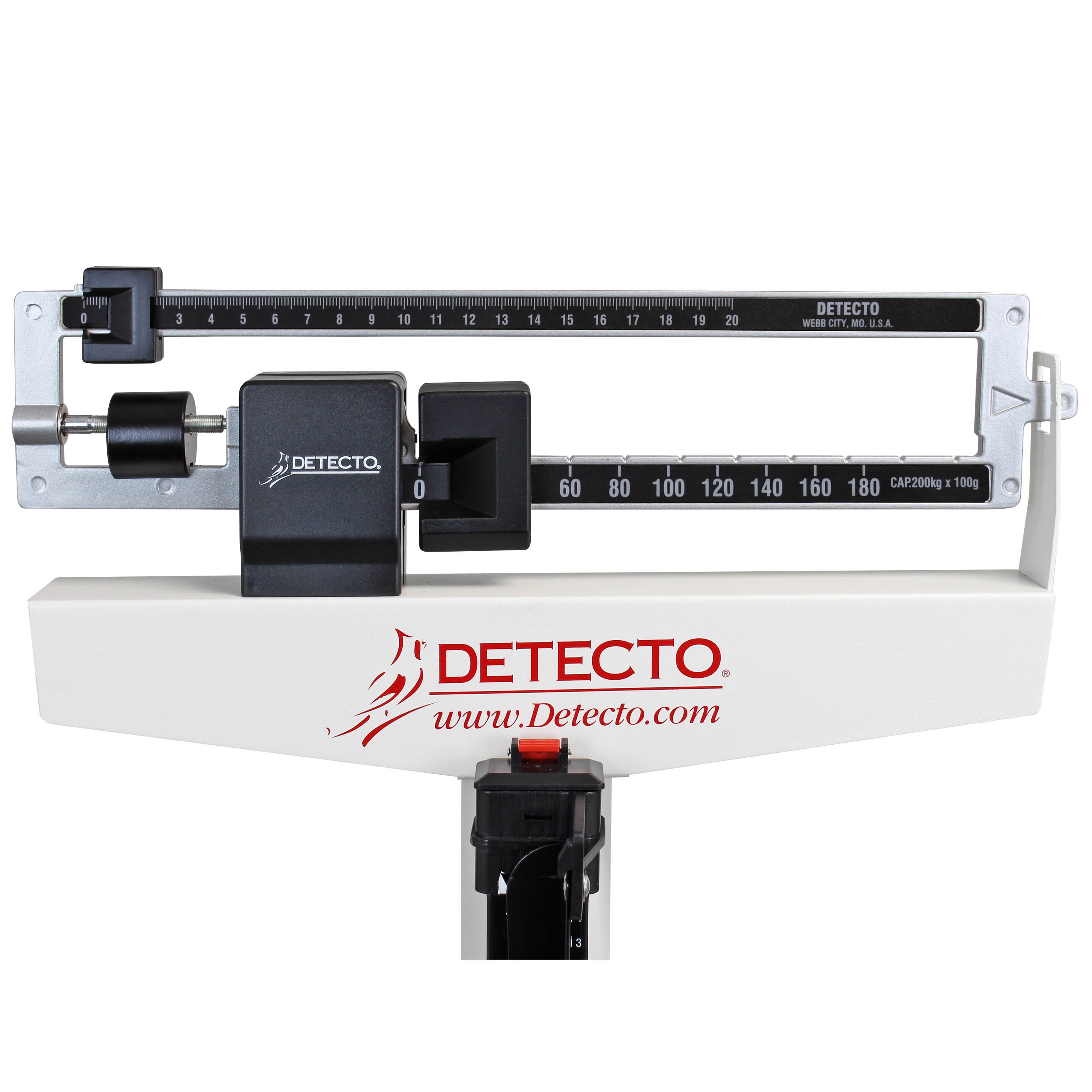 Mechanical Eye-Level Scale - White - Kg Display - Capacity 200 kg - With Height Rod