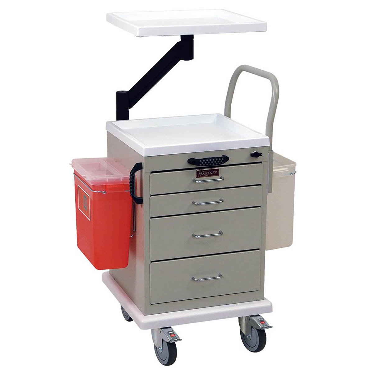 Harloff 3123 IV Start Cart Four Drawers Keyless Toggle Latch