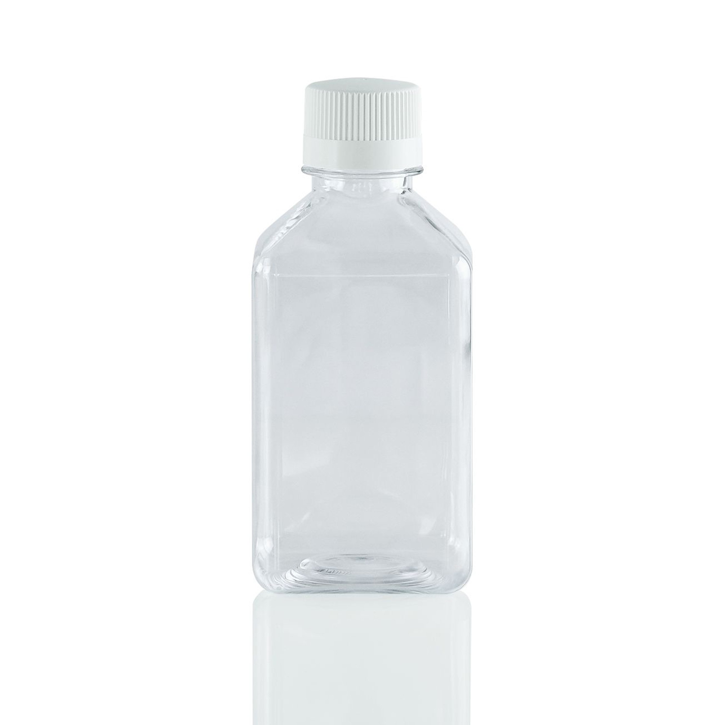 PET Square Storage Bottle, Double Bag Bulk Packaging, Square Shoulder Style - 500 mL (Case of 80)