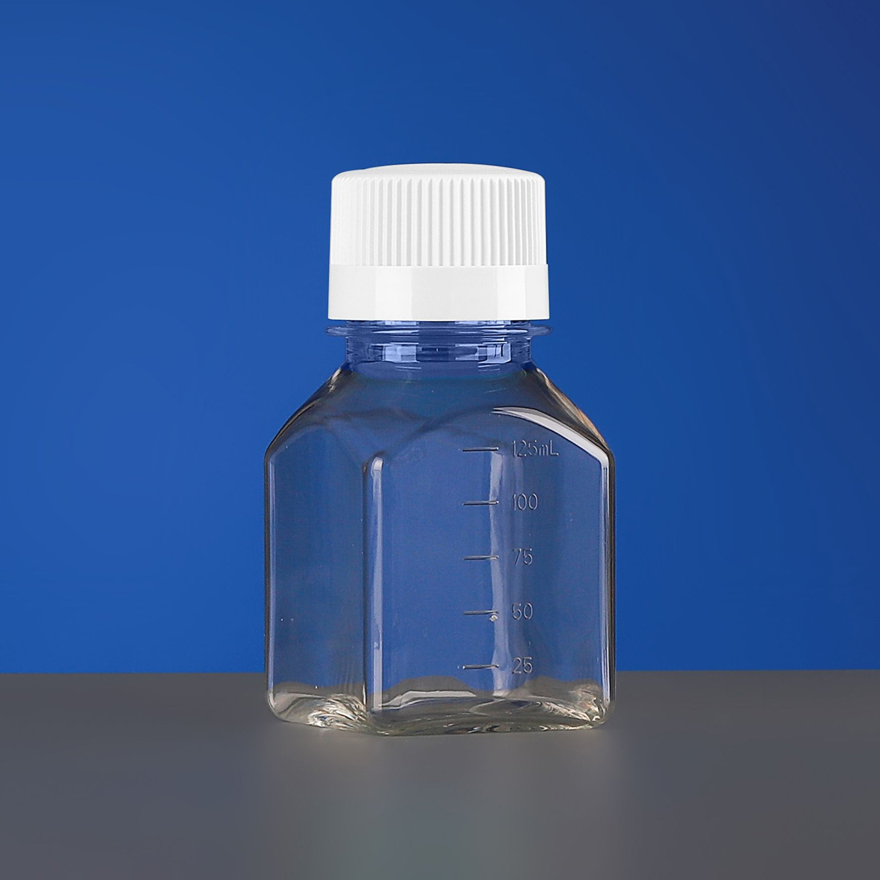 PETG Square Storage Bottle, Double Bag Small Packaging - 125 mL (Case of 48)