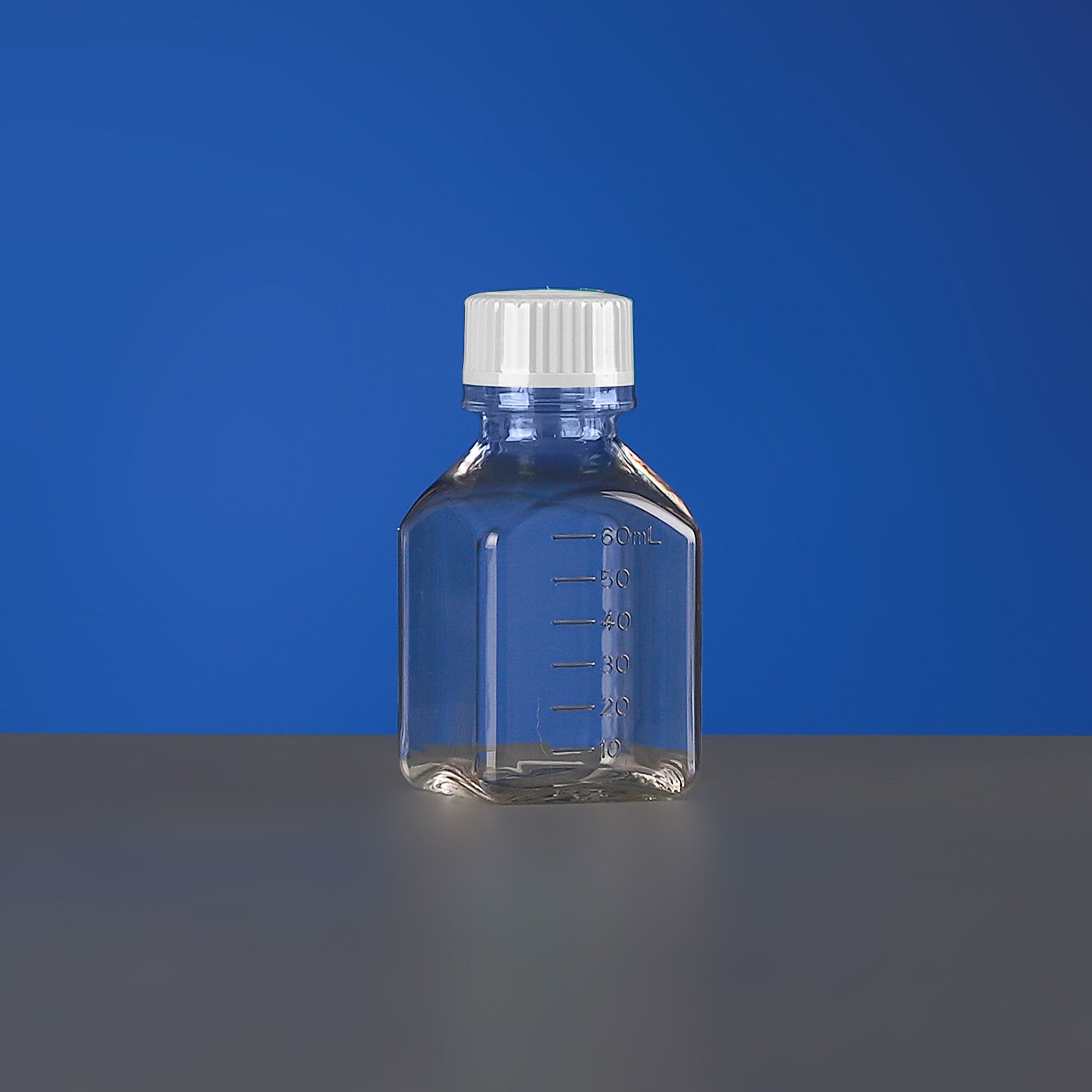 PETG Square Storage Bottle, Tray-Packed - 60 mL (Case of 200)