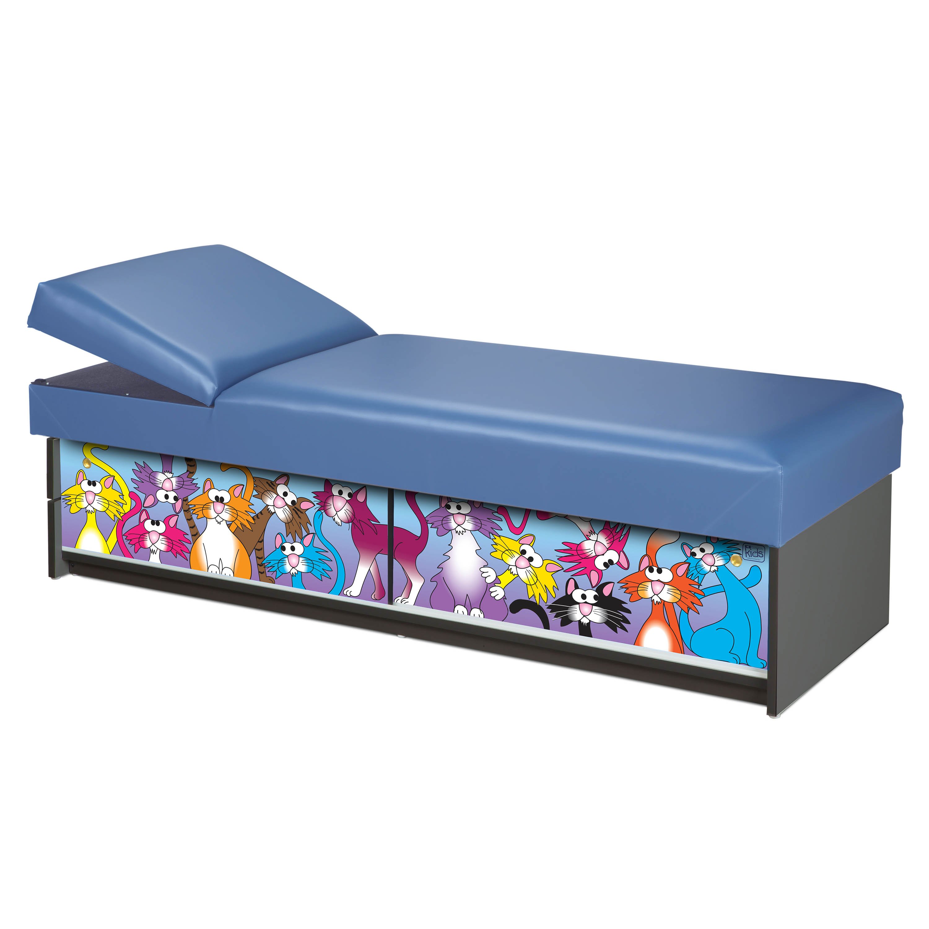 Clinton Crazy Cats Kid Couch with Sliding Doors & Adjustable Pillow Wedge Headrest