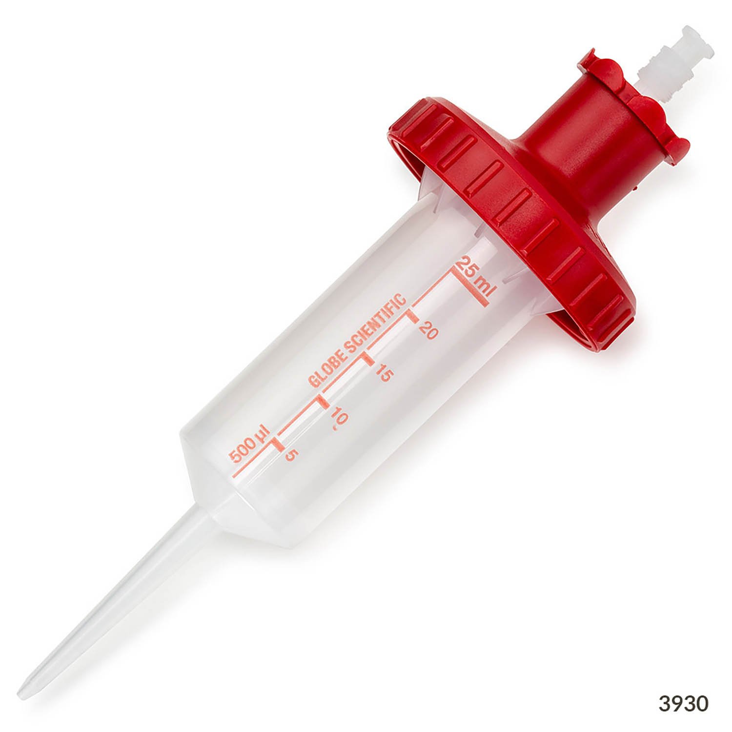 RV-Pette PRO Dispenser Syringe Tip for Repeat Volume Pipettors - Non-Sterile, 25mL, Box of 25 Tips and 1 Adapter