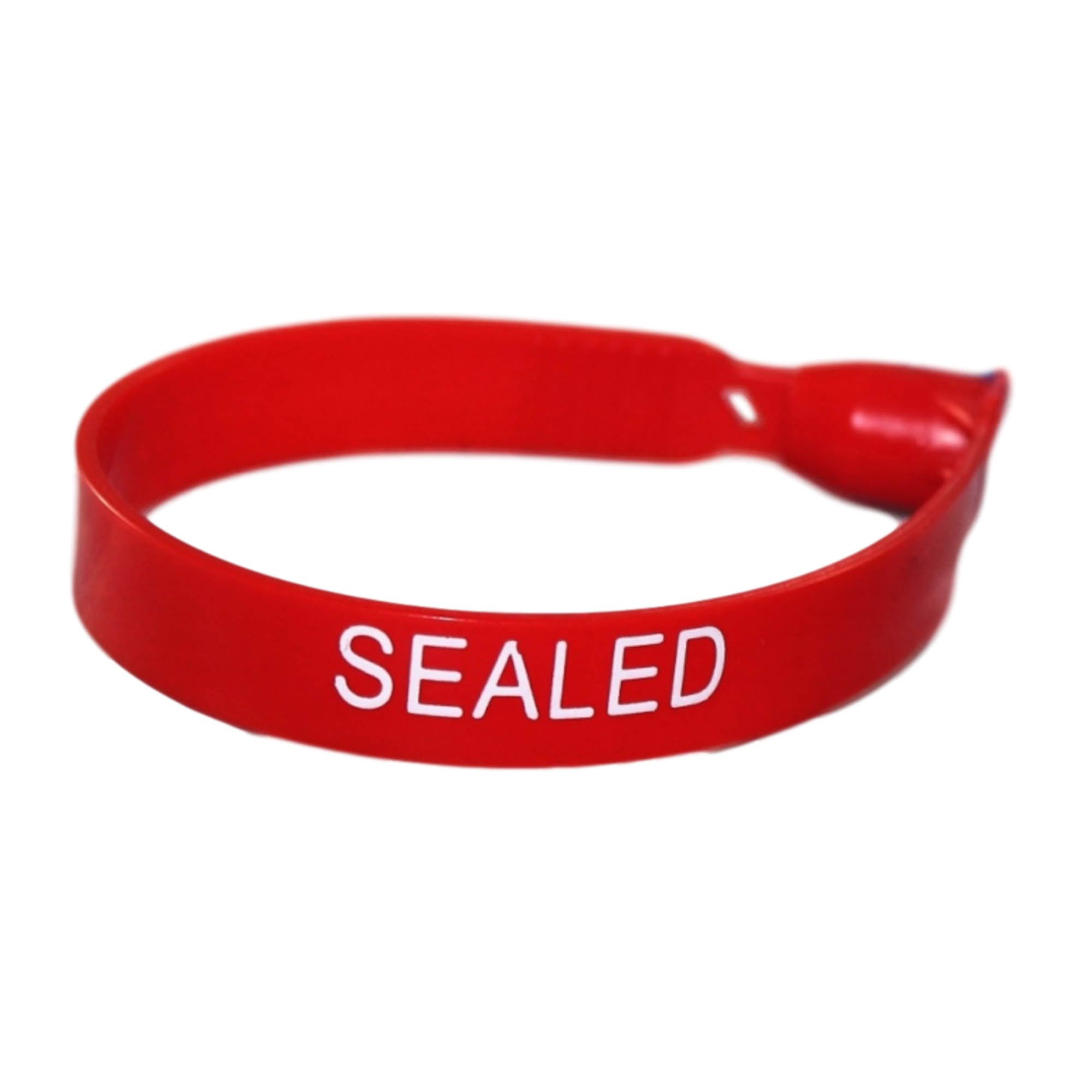 Plastic Numbered Transport Seals in Red