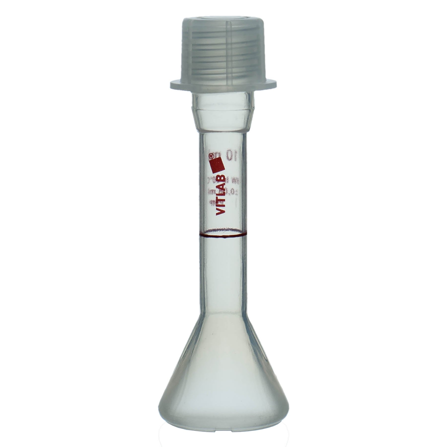 BrandTech Class B PMP Volumetric Flask with Polypropylene Screw Cap - 10mL (Pack of 2)