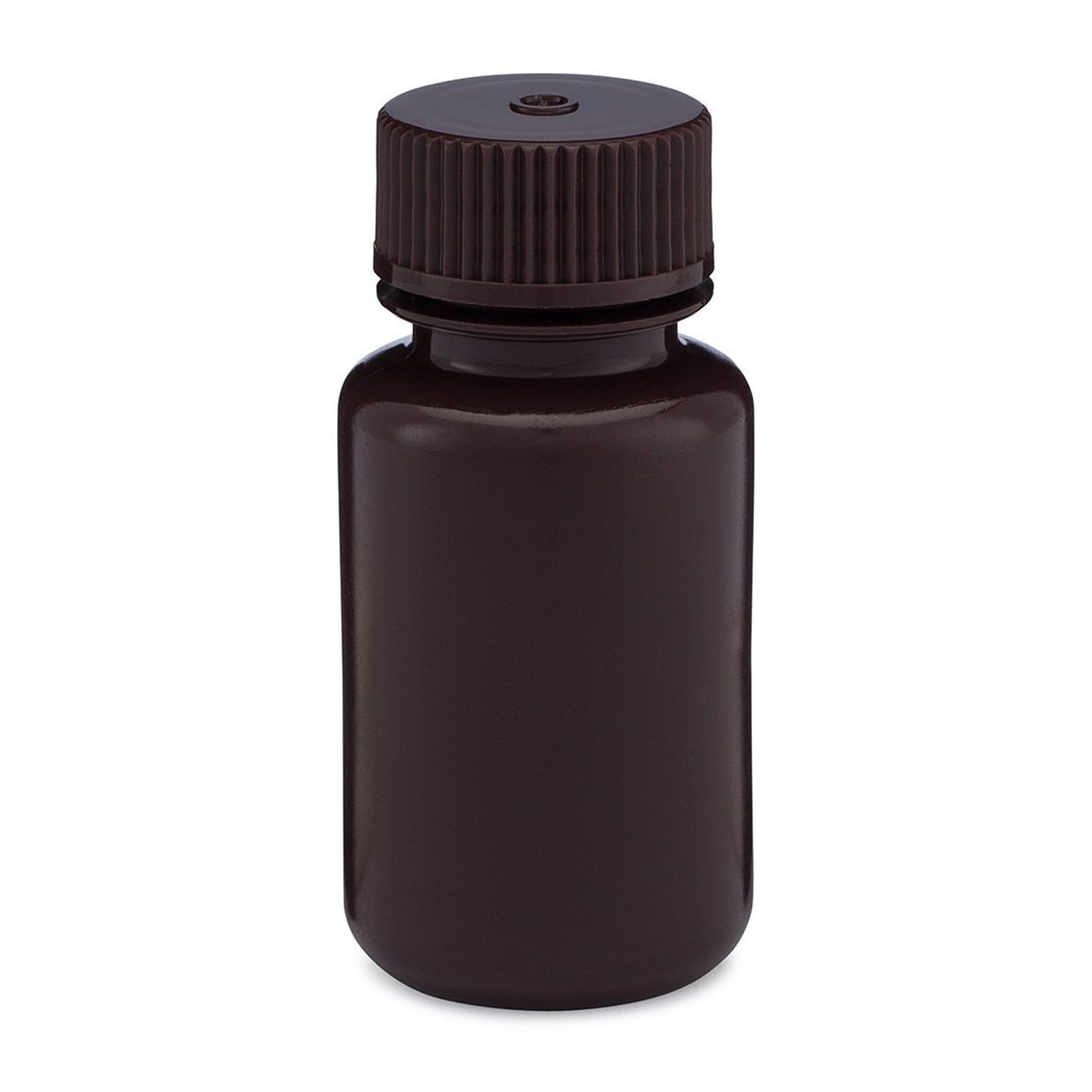 Diamond® RealSeal™ Wide Mouth, Round, Amber HDPE Bottle with PP Cap - 60 mL (Pack of 12)