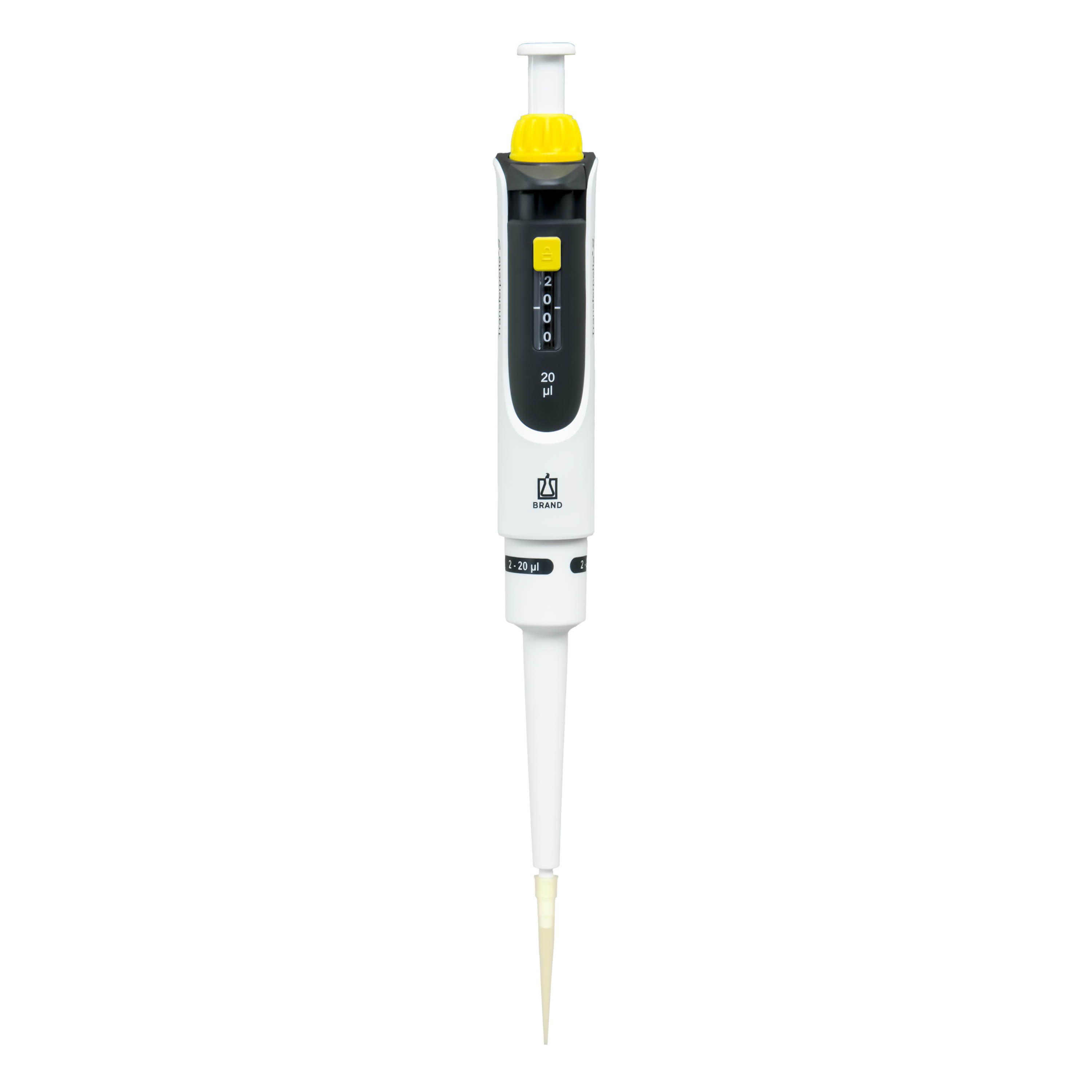 BrandTech Transferpette S Pipette Model D-20 - Single Channel Adjustable Volume 2-20uL