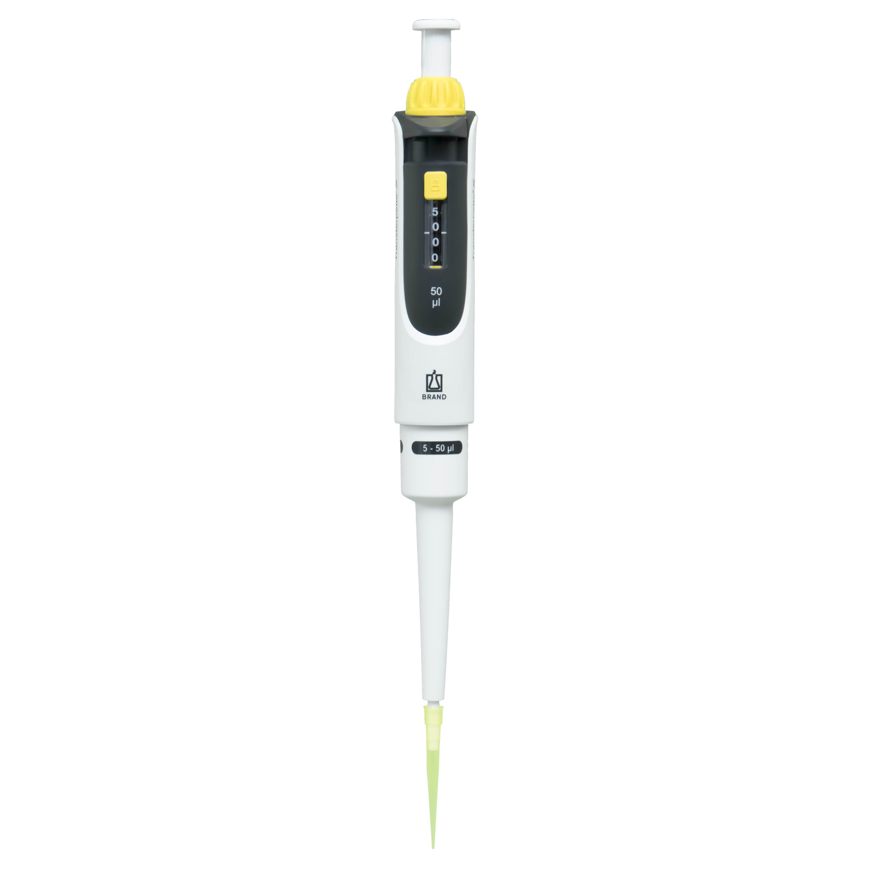 BrandTech Transferpette S Pipette Model D-50 - Single Channel Adjustable Volume 5-50uL