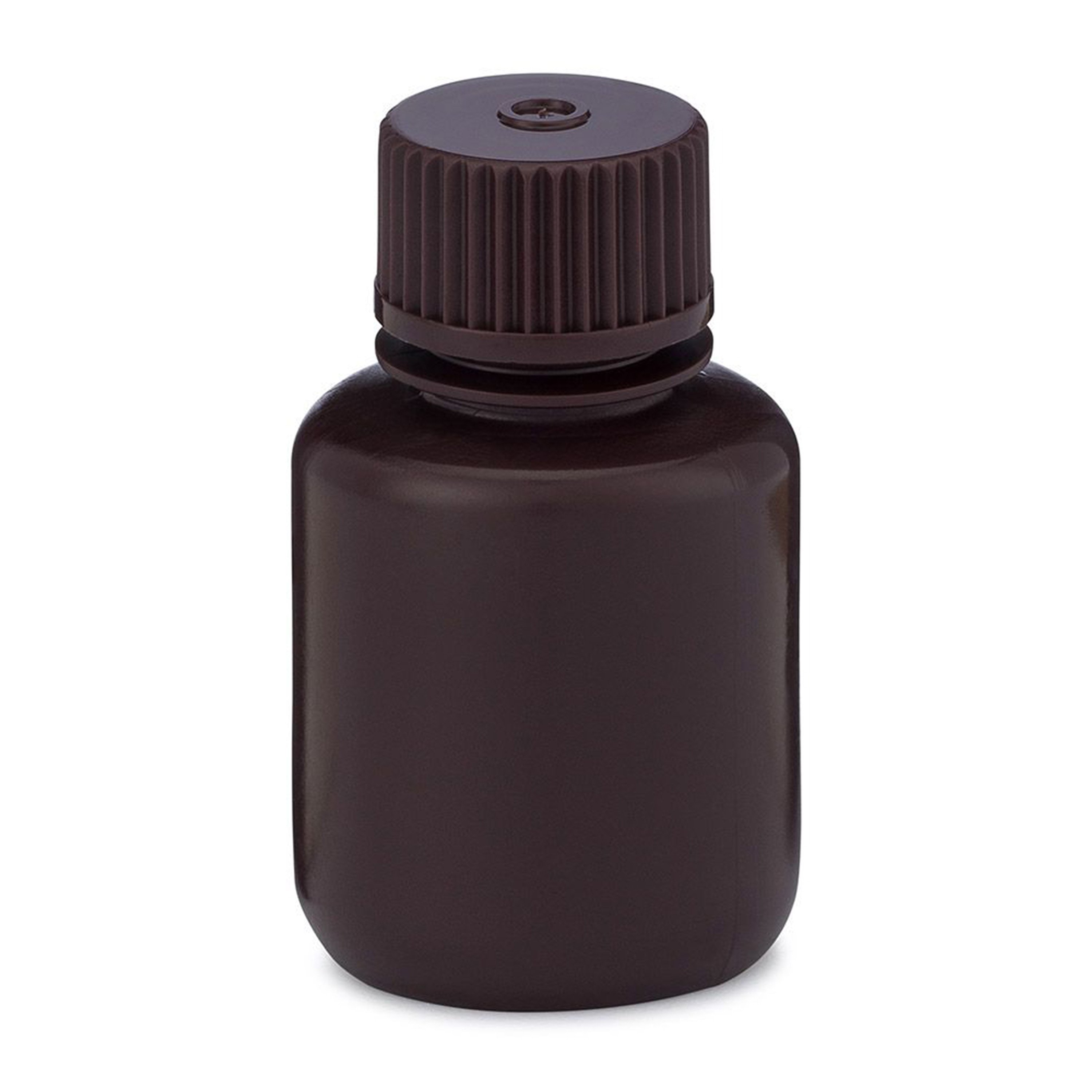 Diamond® RealSeal™ Narrow Mouth, Boston Round, Amber HDPE Bottle with PP Cap - 30 mL (Pack of 12)