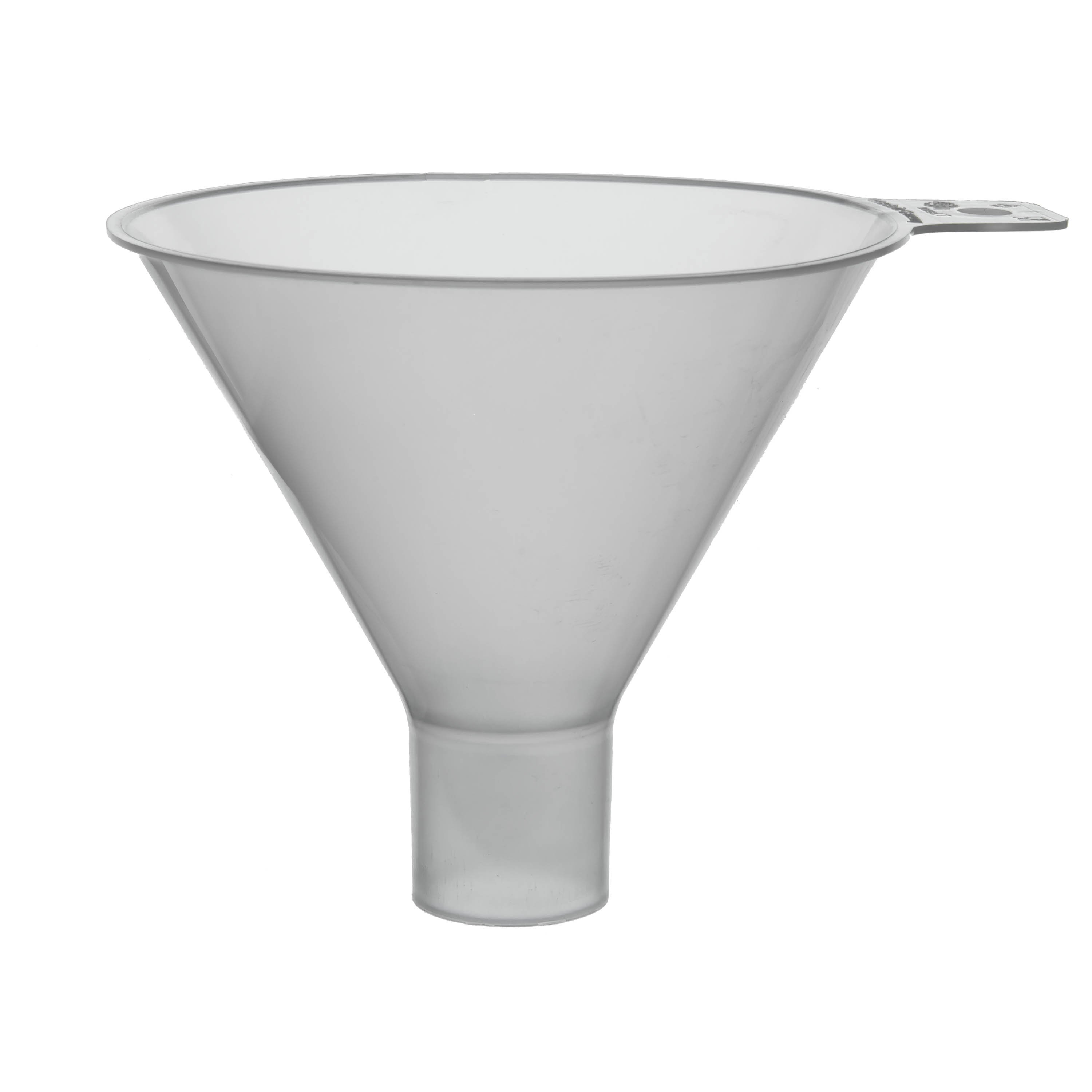 BrandTech Polypropylene Powder Funnel - 100mm Diameter, 94mm Length (Pack of 10)