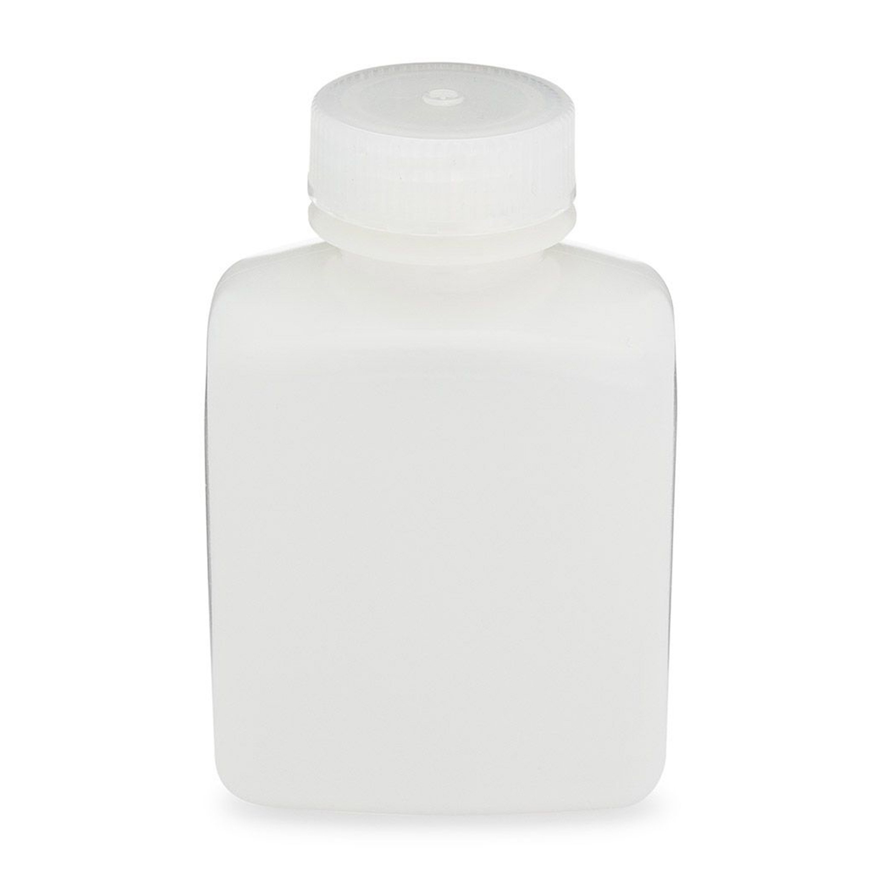 Diamond® RealSeal™ Wide Mouth, Rectangular, HDPE Bottle with PP Cap - 250 mL (Pack of 12)