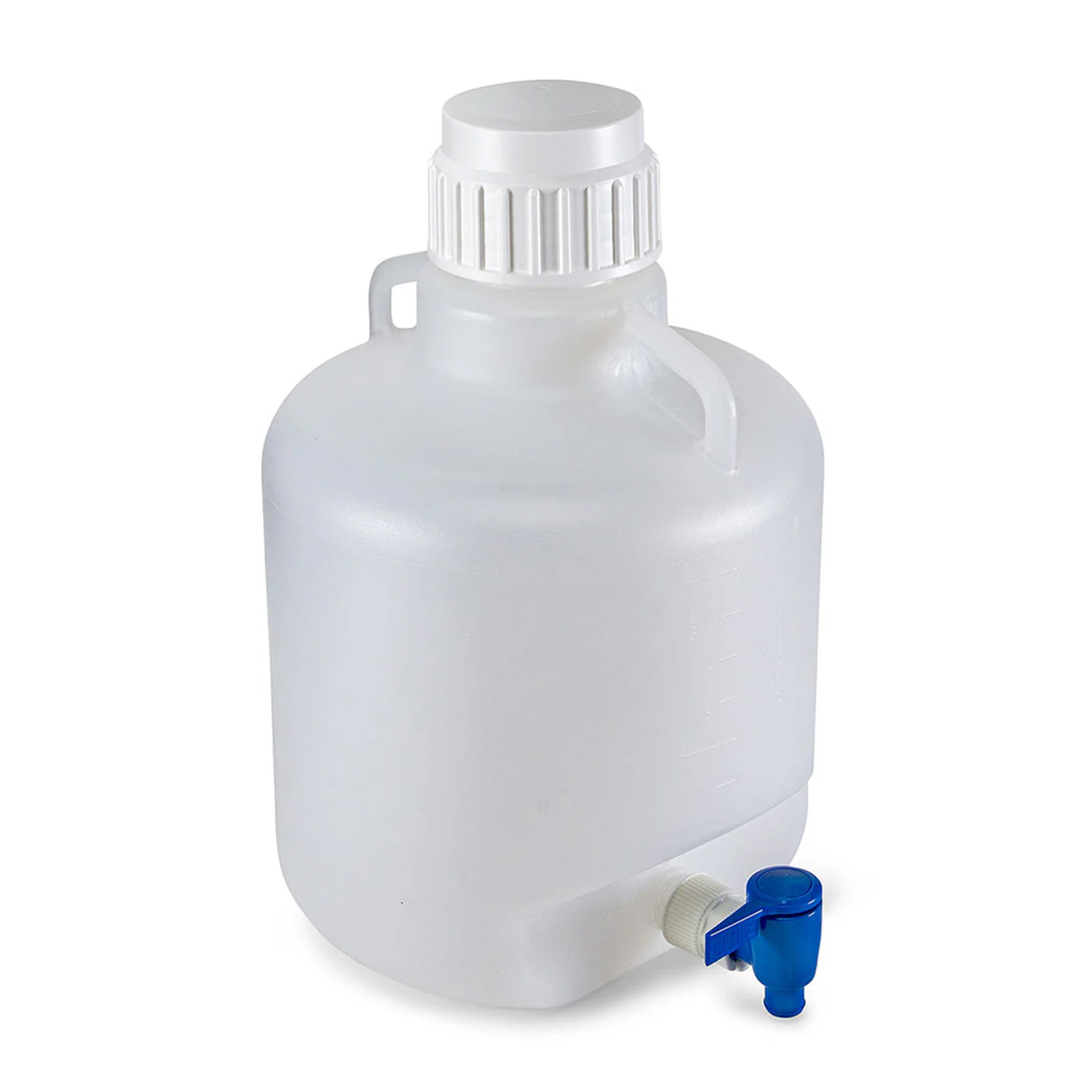 Diamond® RealSeal™ PP Round Carboy with Handles and Spigot, Autoclavable - 10 Liter (Per Each)
