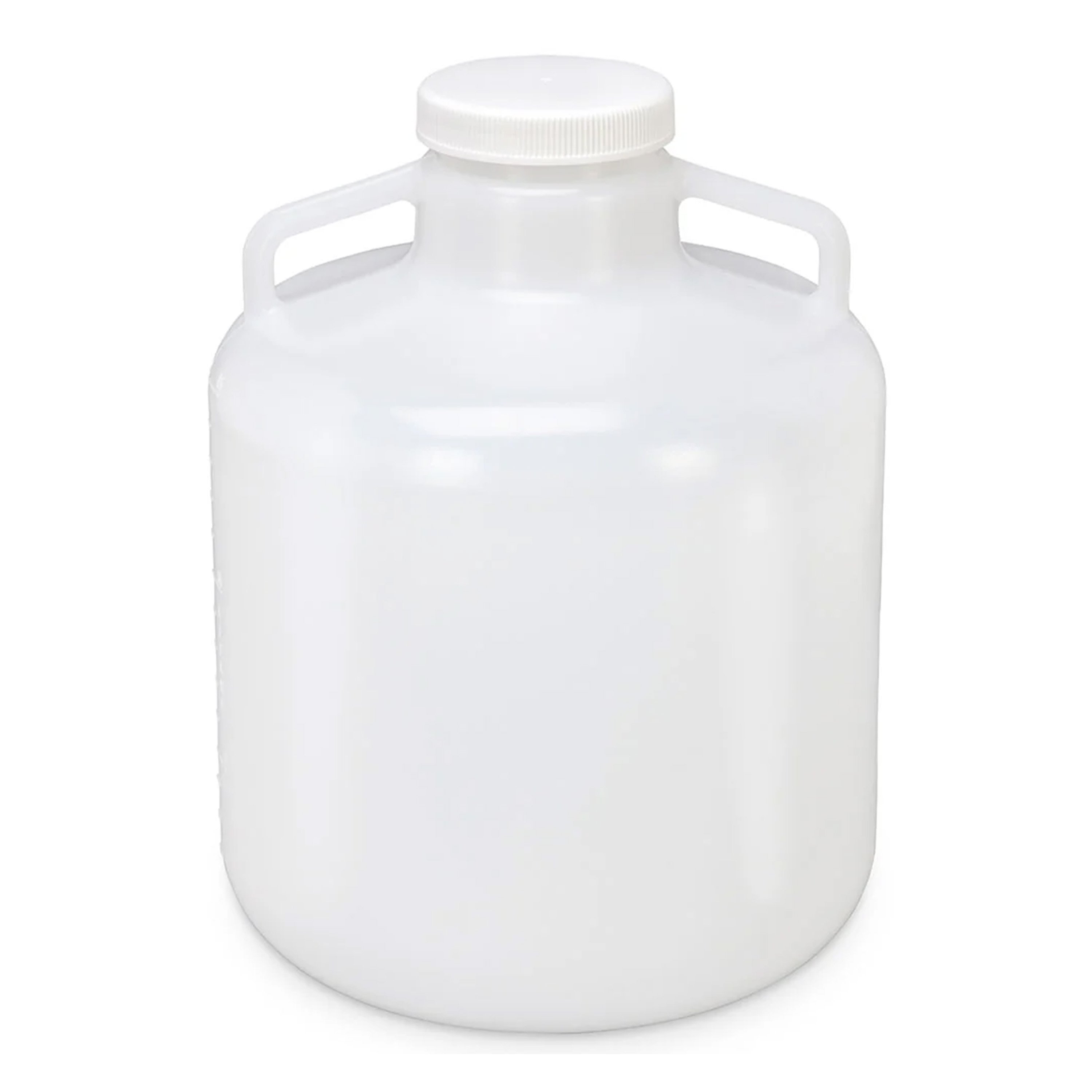 Diamond® RealSeal™ Wide Mouth, LDPE Round Carboy with Handles - 15 Liter (Per Each)