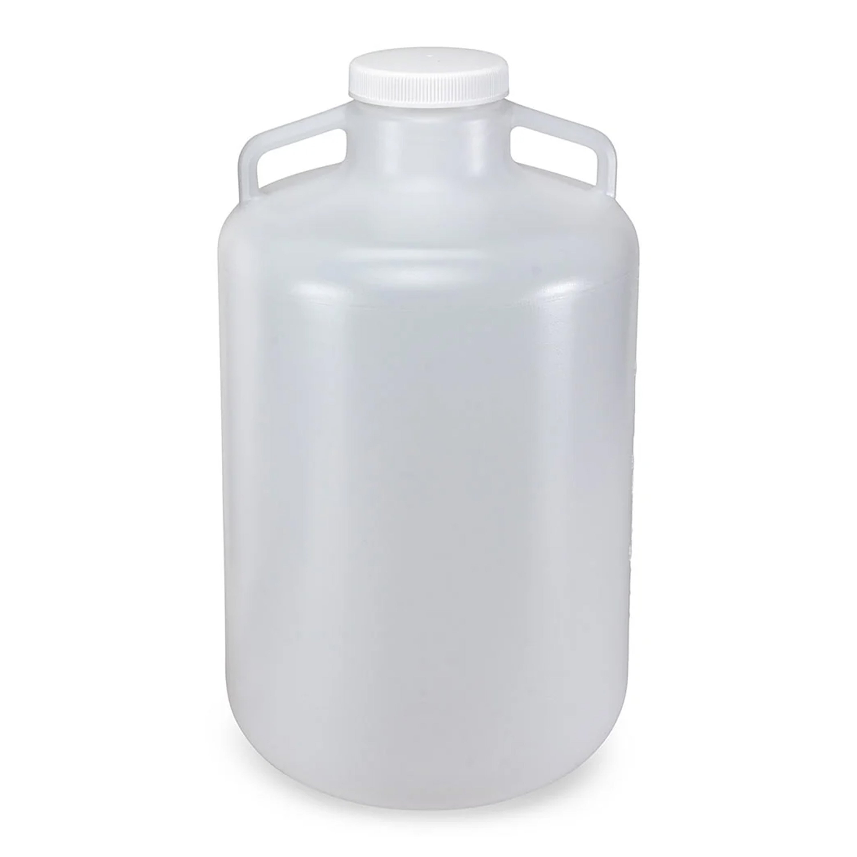 Diamond® RealSeal™ Wide Mouth, LDPE Round Carboy with Handles - 20 Liter (Per Each)