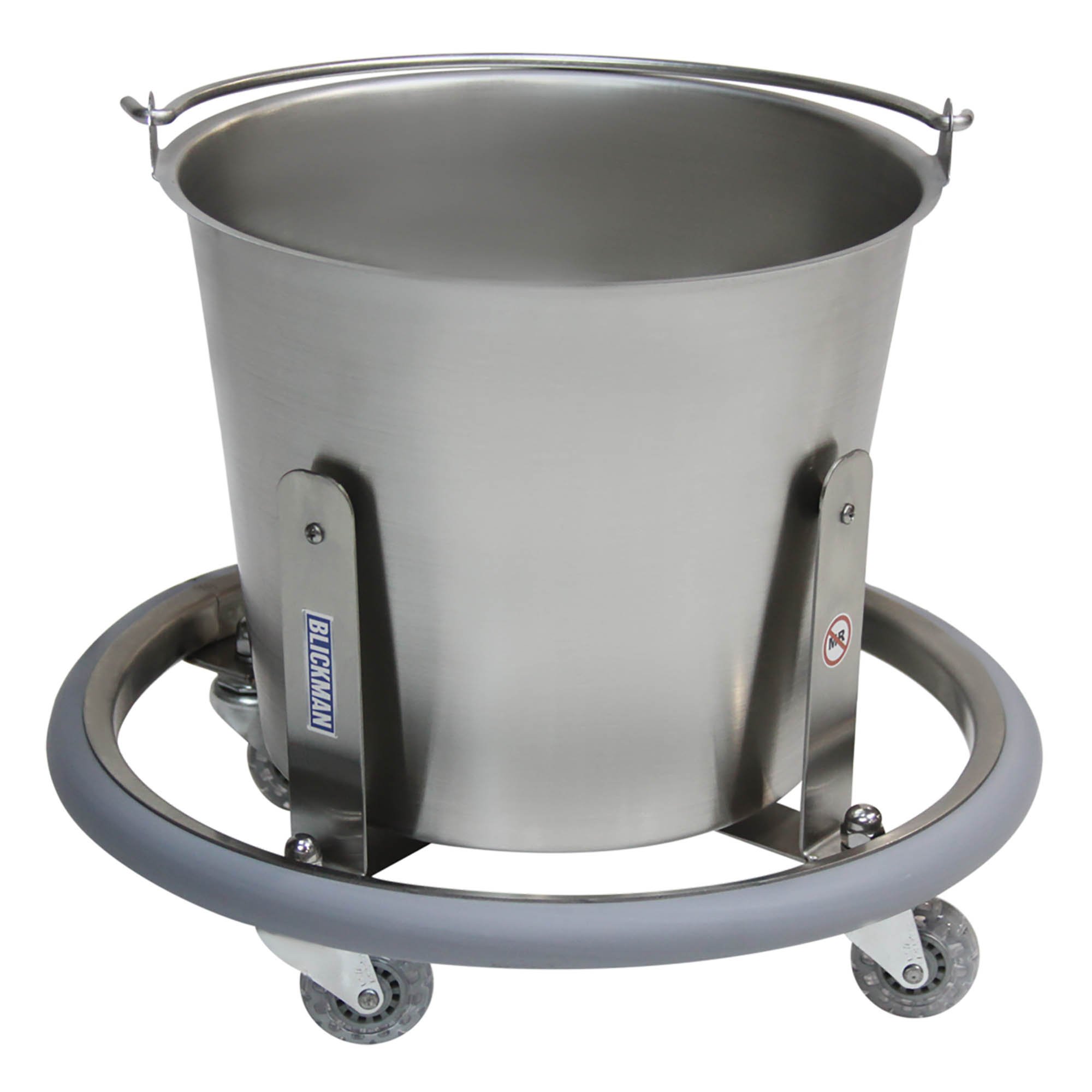 Blickman 7766SS Stainless Steel Lenox Kick Bucket with 13 Qt