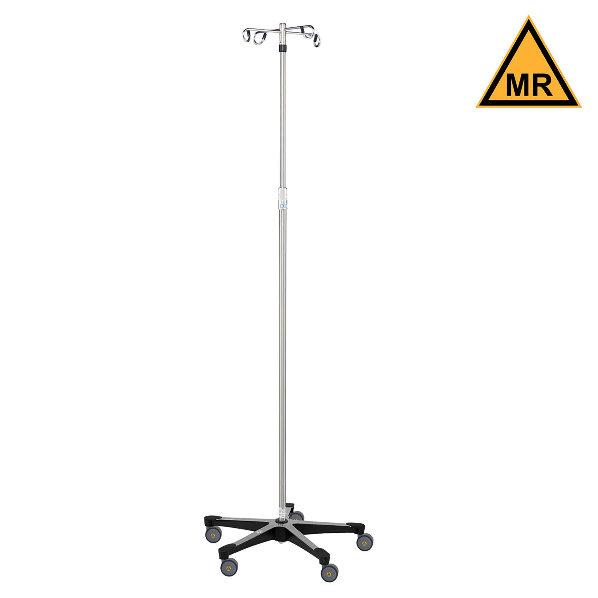 Blickman MRI-Safe 5-Leg IV Stand with 4-Hook