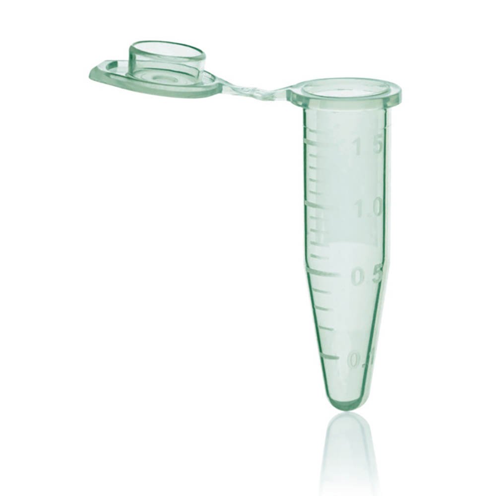 BrandTech BRAND 1.5mL Non-Sterile Microcentrifuge Tube with Lid - Green