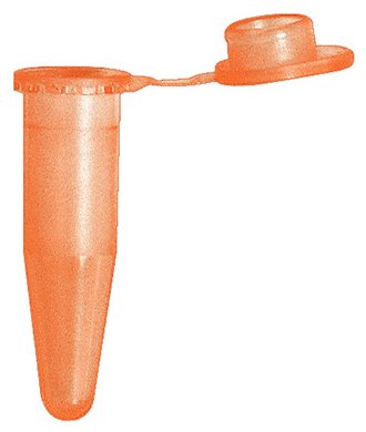 BRAND 1.5mL Non-Sterile Disposable Microcentrifuge Tubes with Lids - Orange