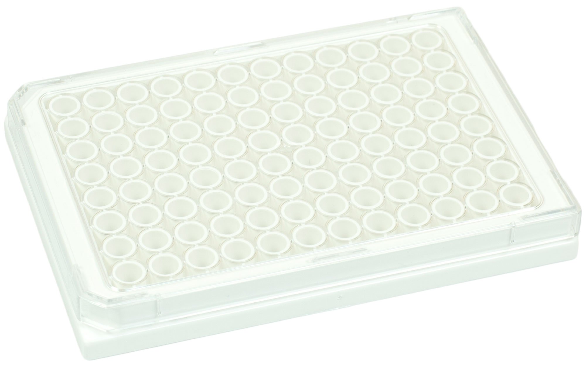 BRANDplates pureGrade S Non-Treated Sterile Surface 96-Well Plate - White, Transparent F-Bottom