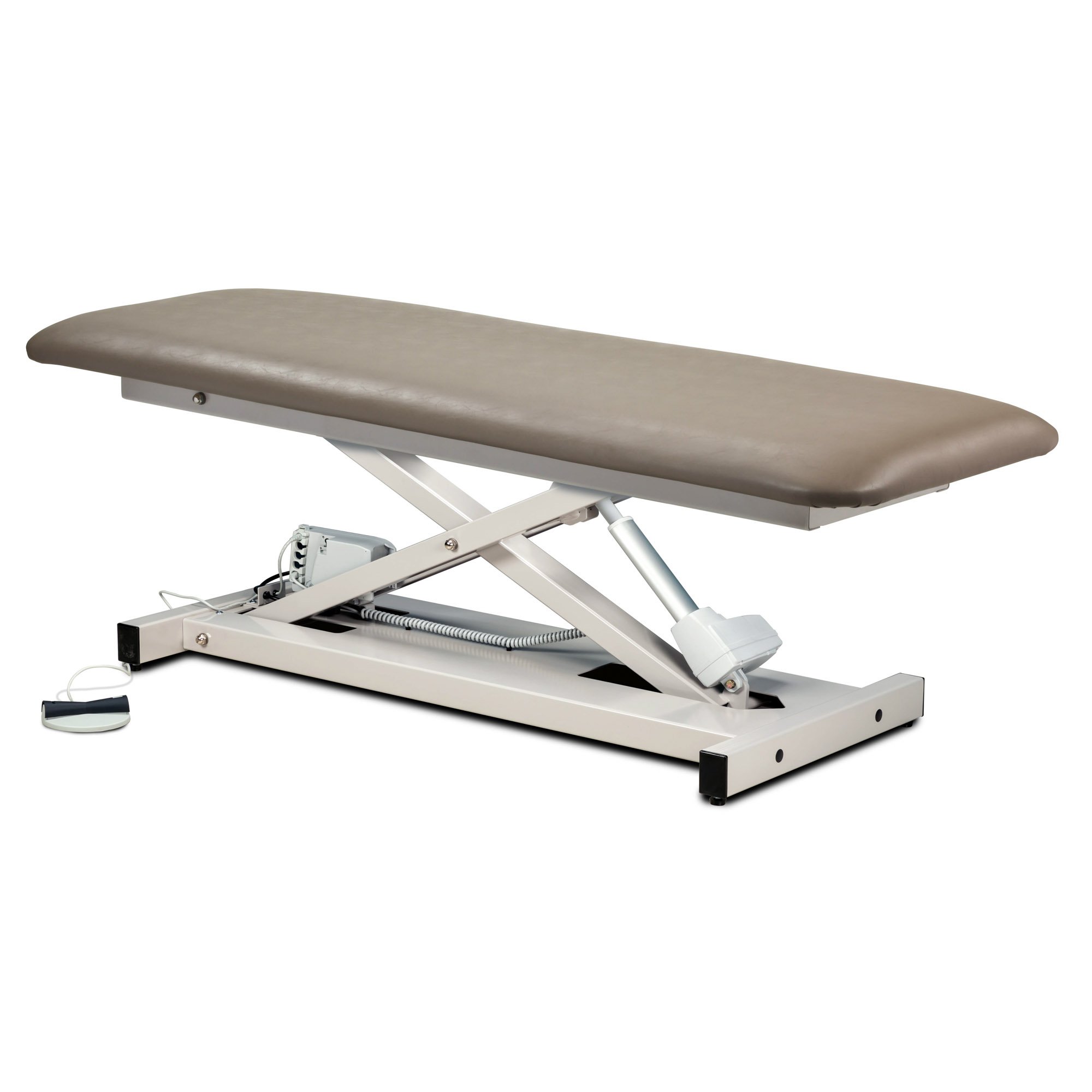 Clinton Open Base Power Exam Table with One Piece Top 80100