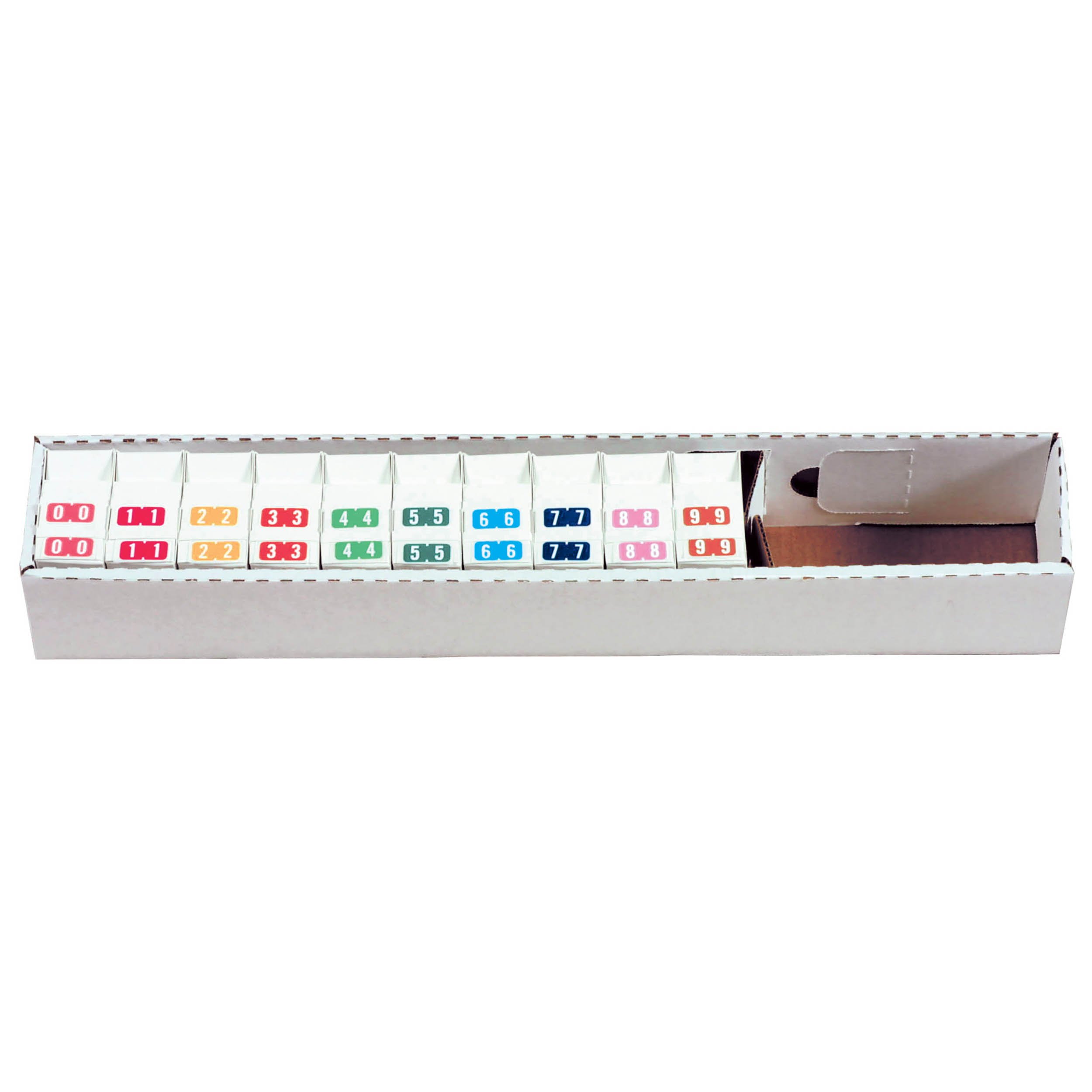 Tab Products 1277 Match Numeric Color Roll Labels - Set of Number 0 to 9