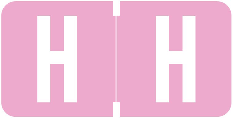 Tab Products 1278 Match Alpha Roll Labels - Letter H - Lilac Label