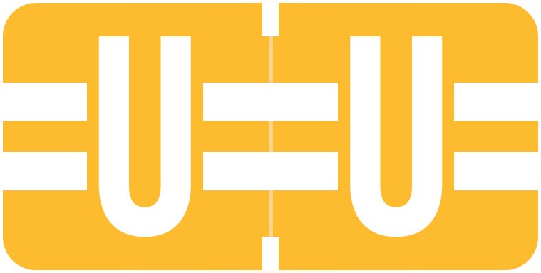 Tab Products 1278 Match Alpha Roll Labels - Letter U - Light Orange Label